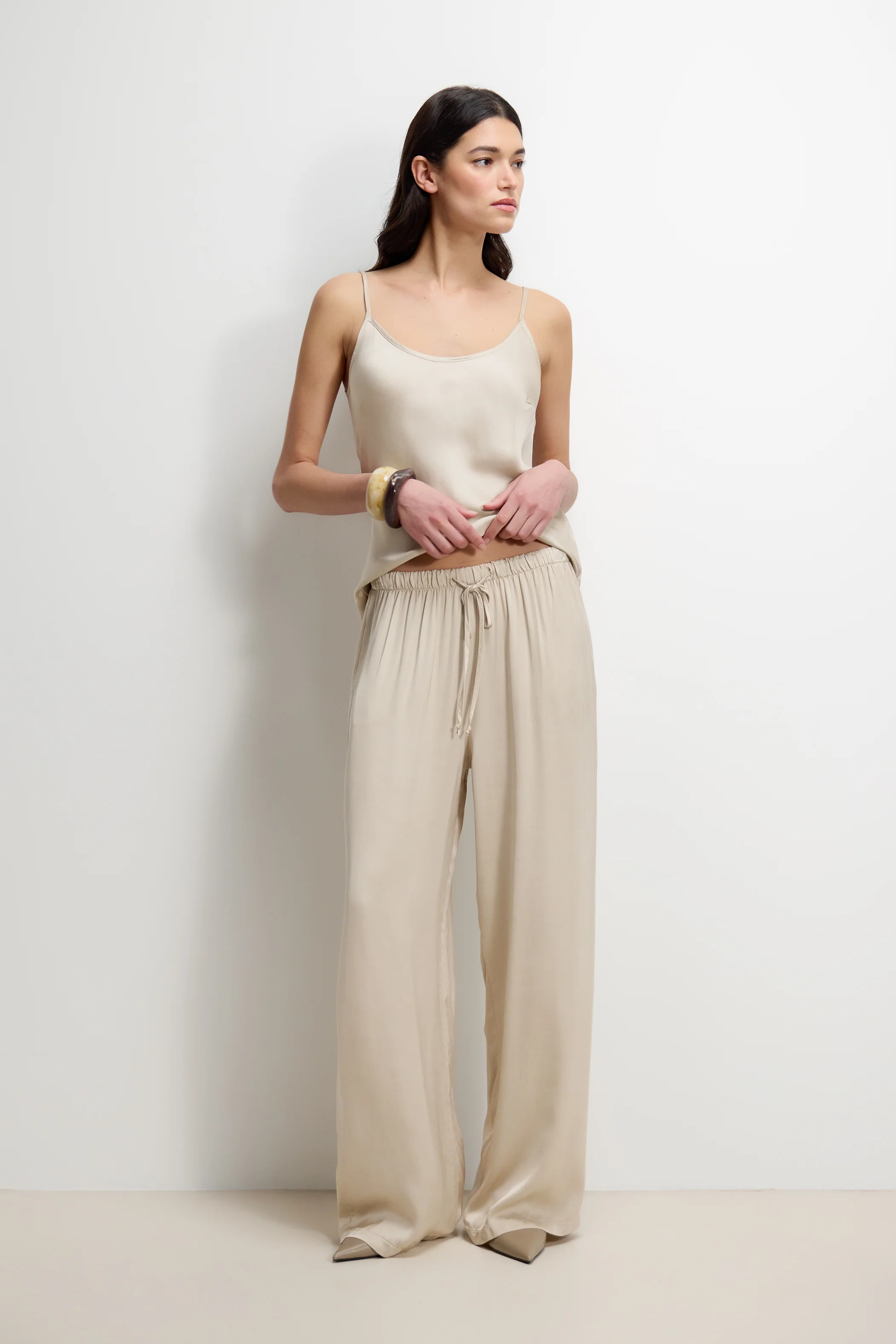 Cordelia Satin Vest | Light Beige - Image 9