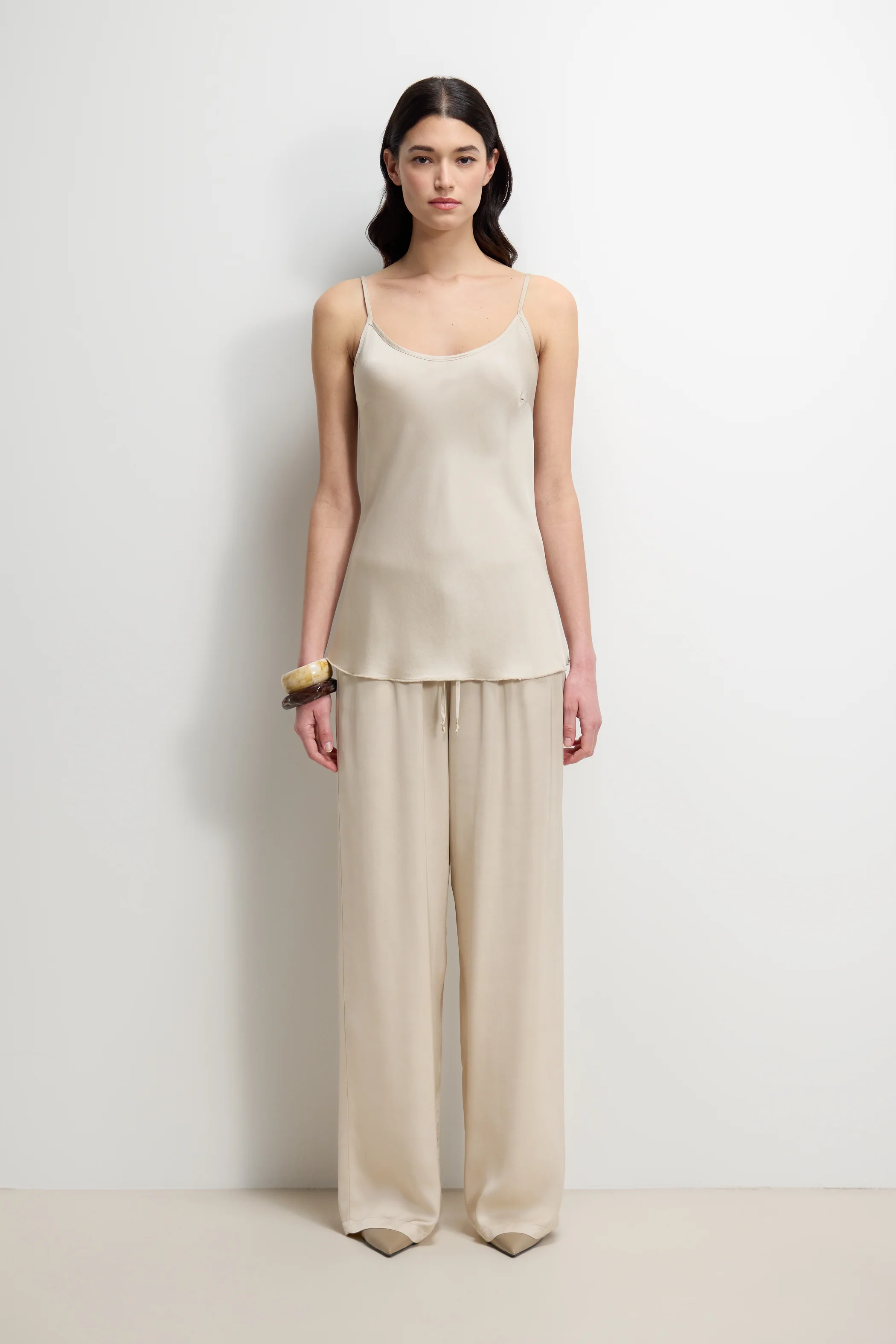 Cordelia Satin Vest | Light Beige - Image 3
