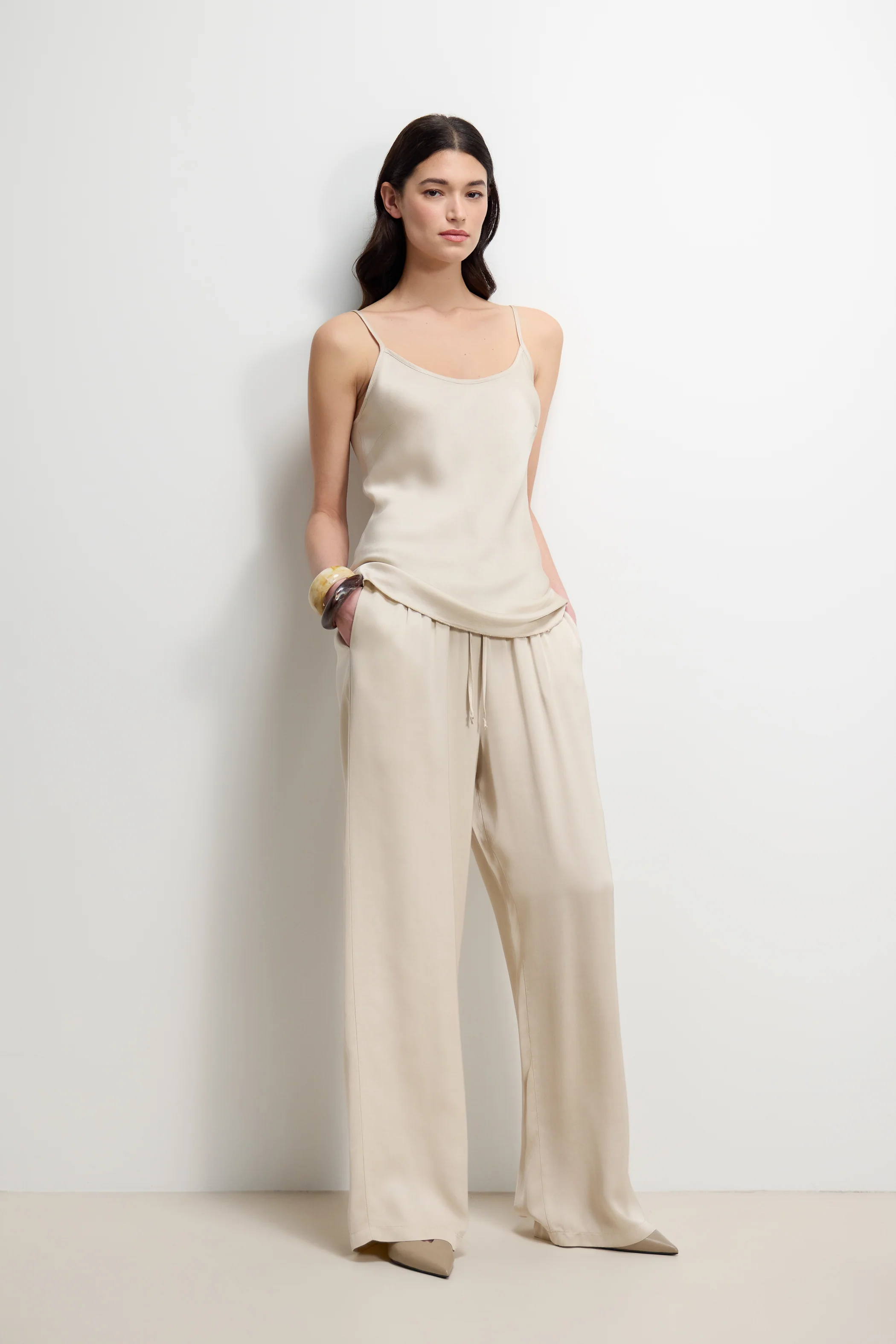 Cordelia Satin Vest | Light Beige - Image 8