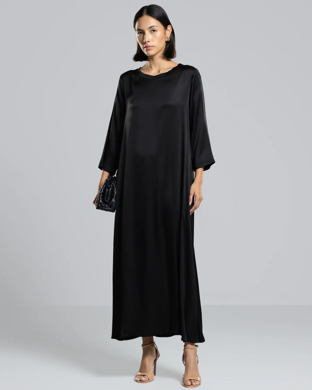 Dahlia Satin Dress | Black - Image 4