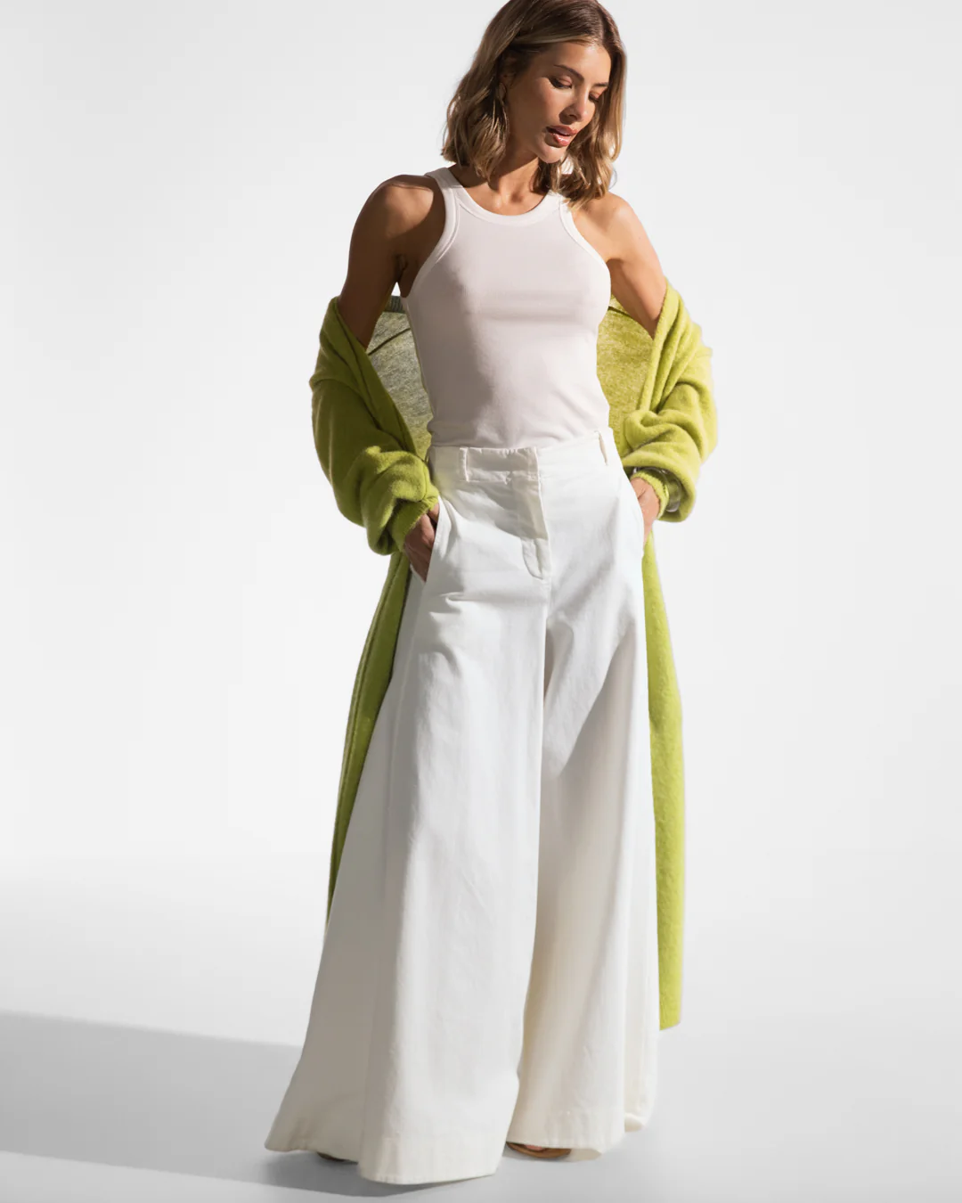 Dakota Palazzo Jeans | Ivory - Image 3