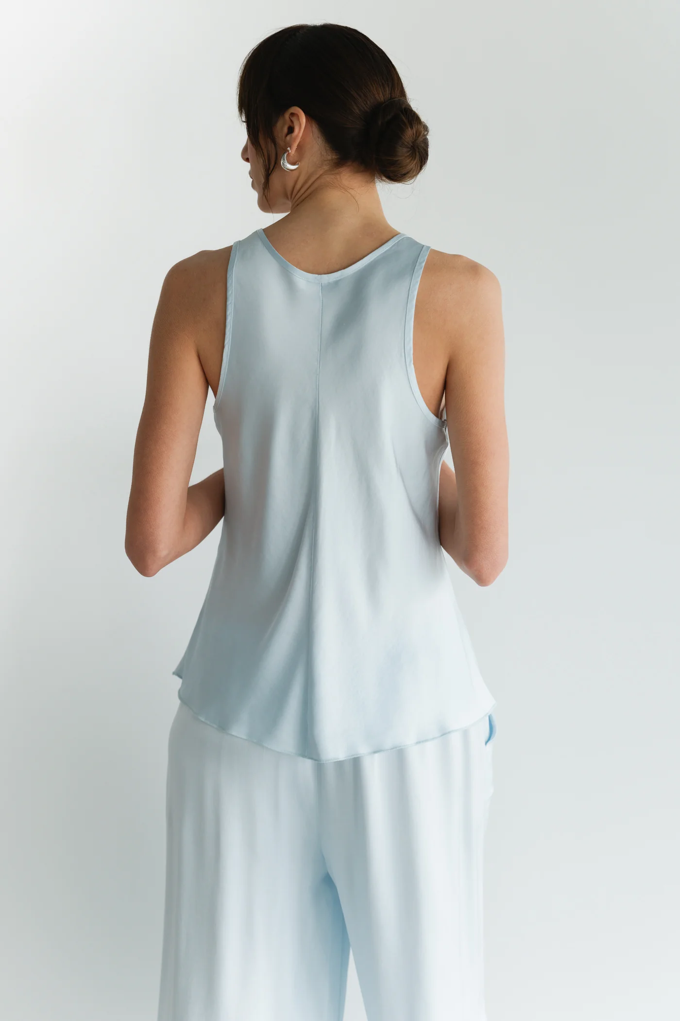 Demi Satin Vest Top | Glacier - Image 3