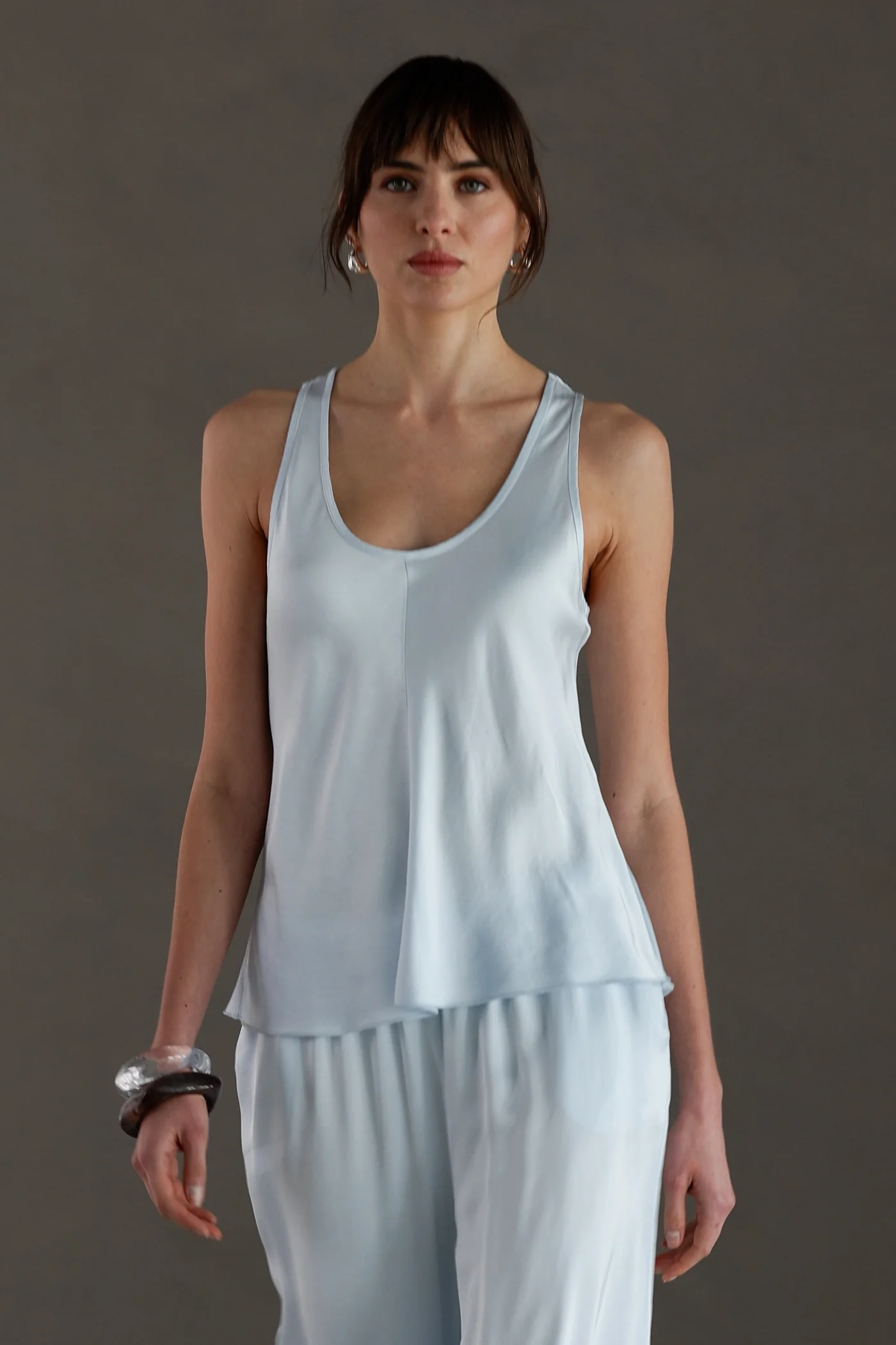 Demi Satin Vest Top | Glacier - Image 6