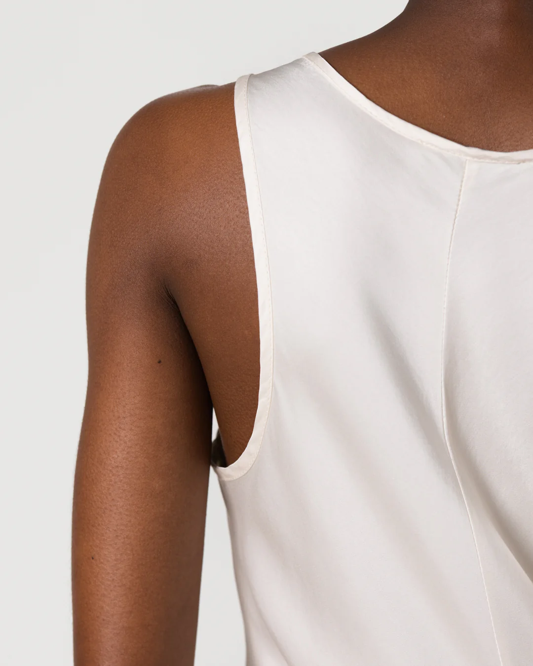 Demi Satin Vest Top | Ivory - Image 6