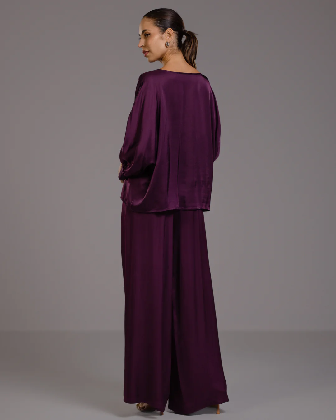 Eliza Satin Blouse | Violet - Image 4