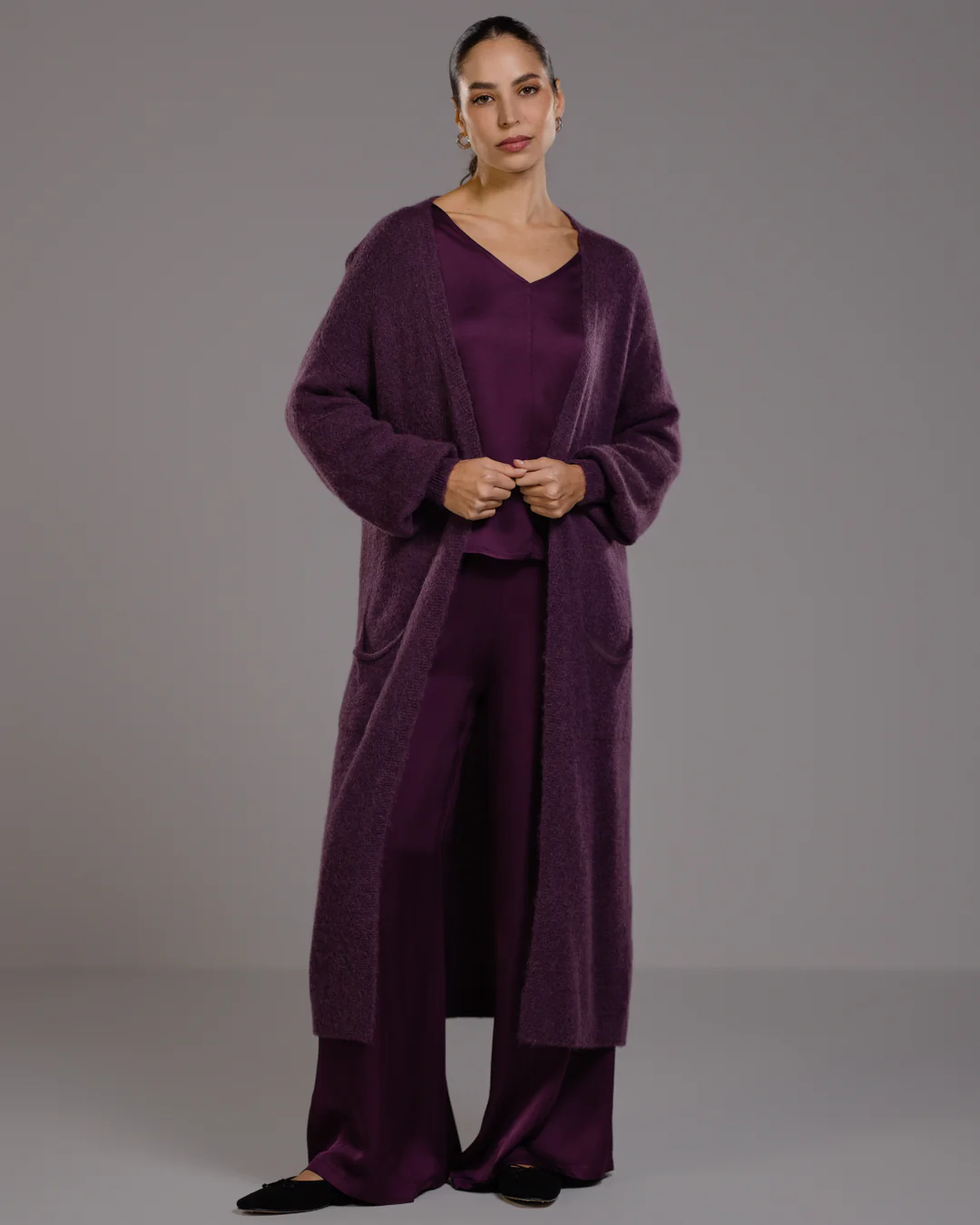 Eliza Satin Blouse | Violet - Image 8