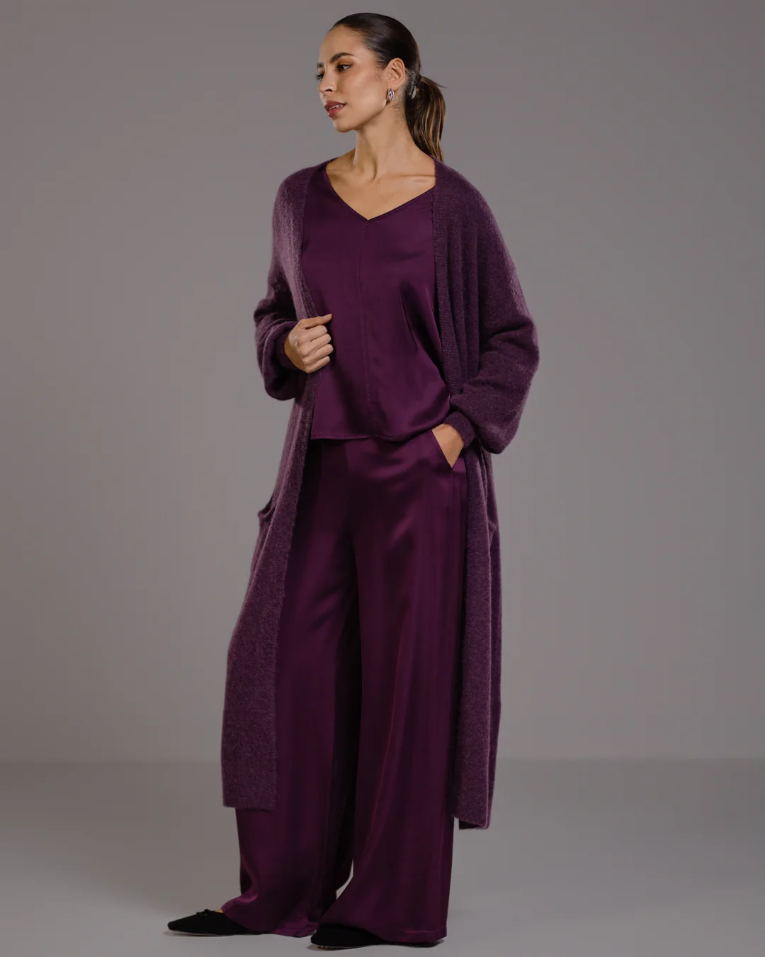 Eliza Satin Blouse | Violet - Image 9