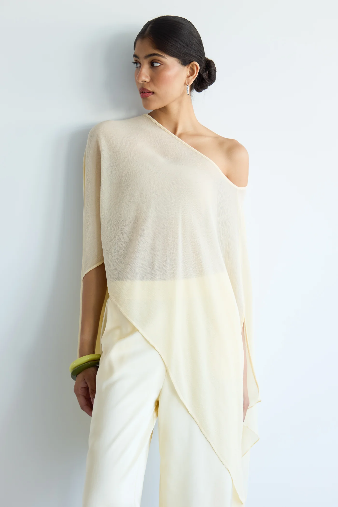 Emberly Lightweight Poncho | Buttercream - Image 4