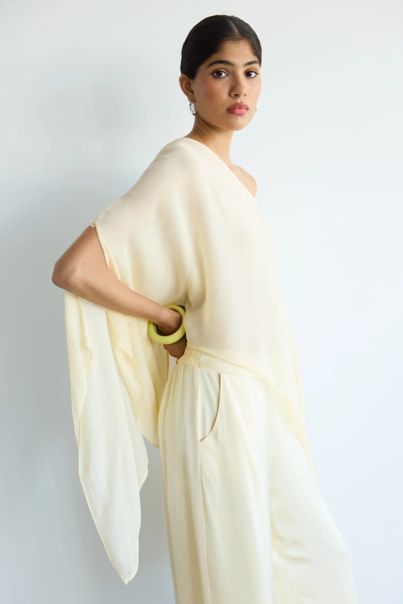 Emberly Lightweight Poncho | Buttercream - Image 5