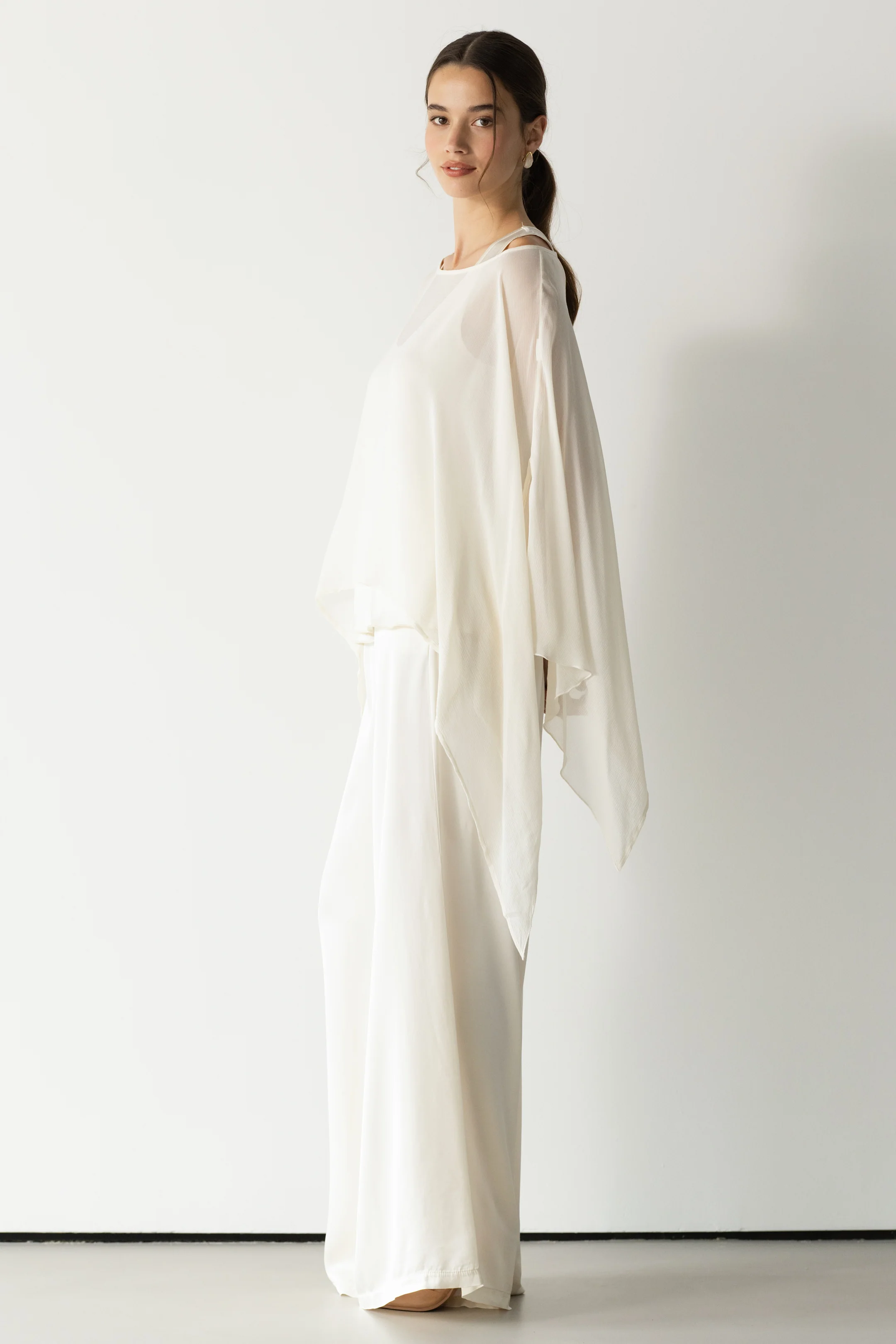 Emberly Lightweight Poncho | Ivory - Image 5
