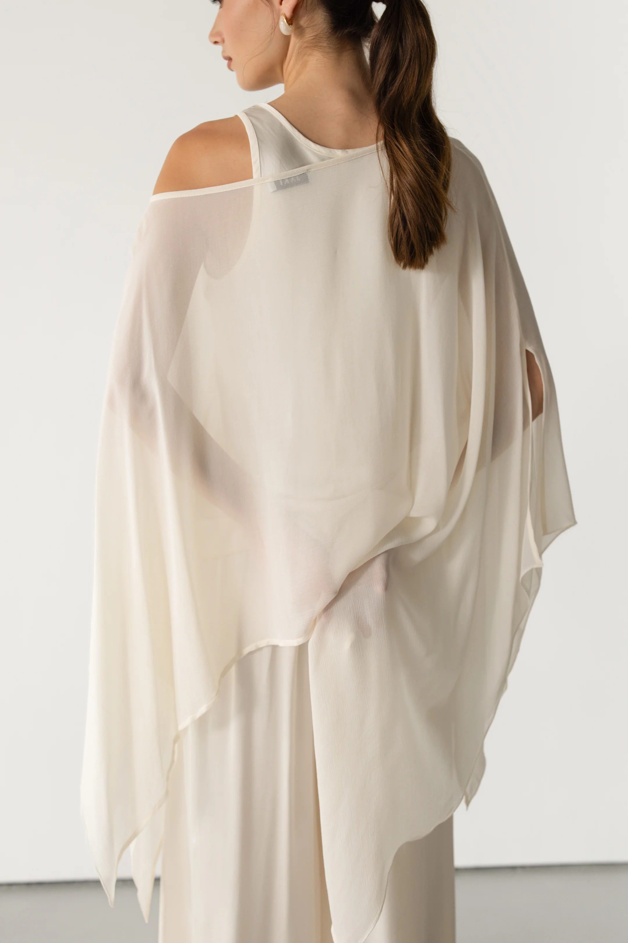 Emberly Lightweight Poncho | Ivory - Image 6