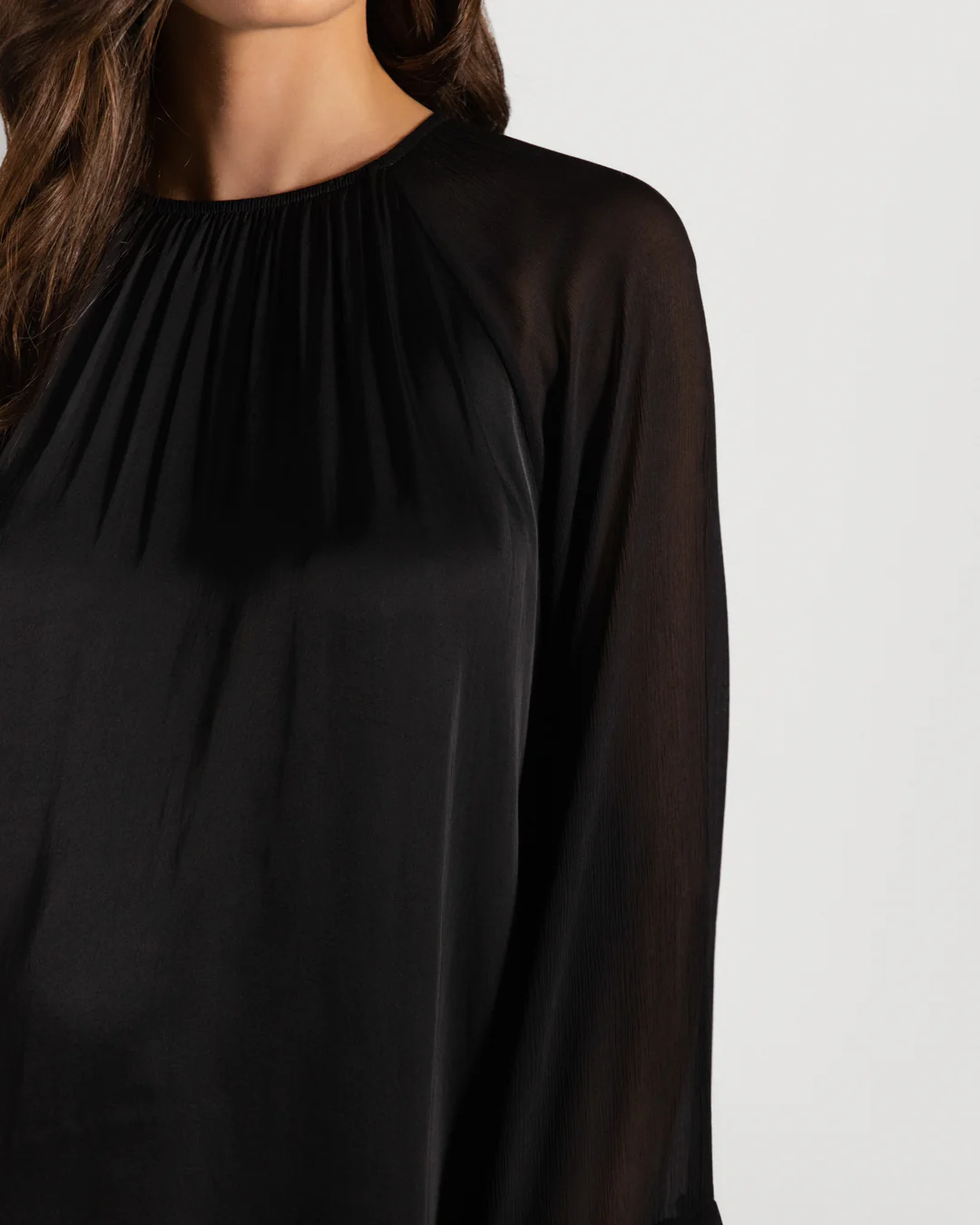 Estelle Ruffle Midi Dress | Black - Image 7