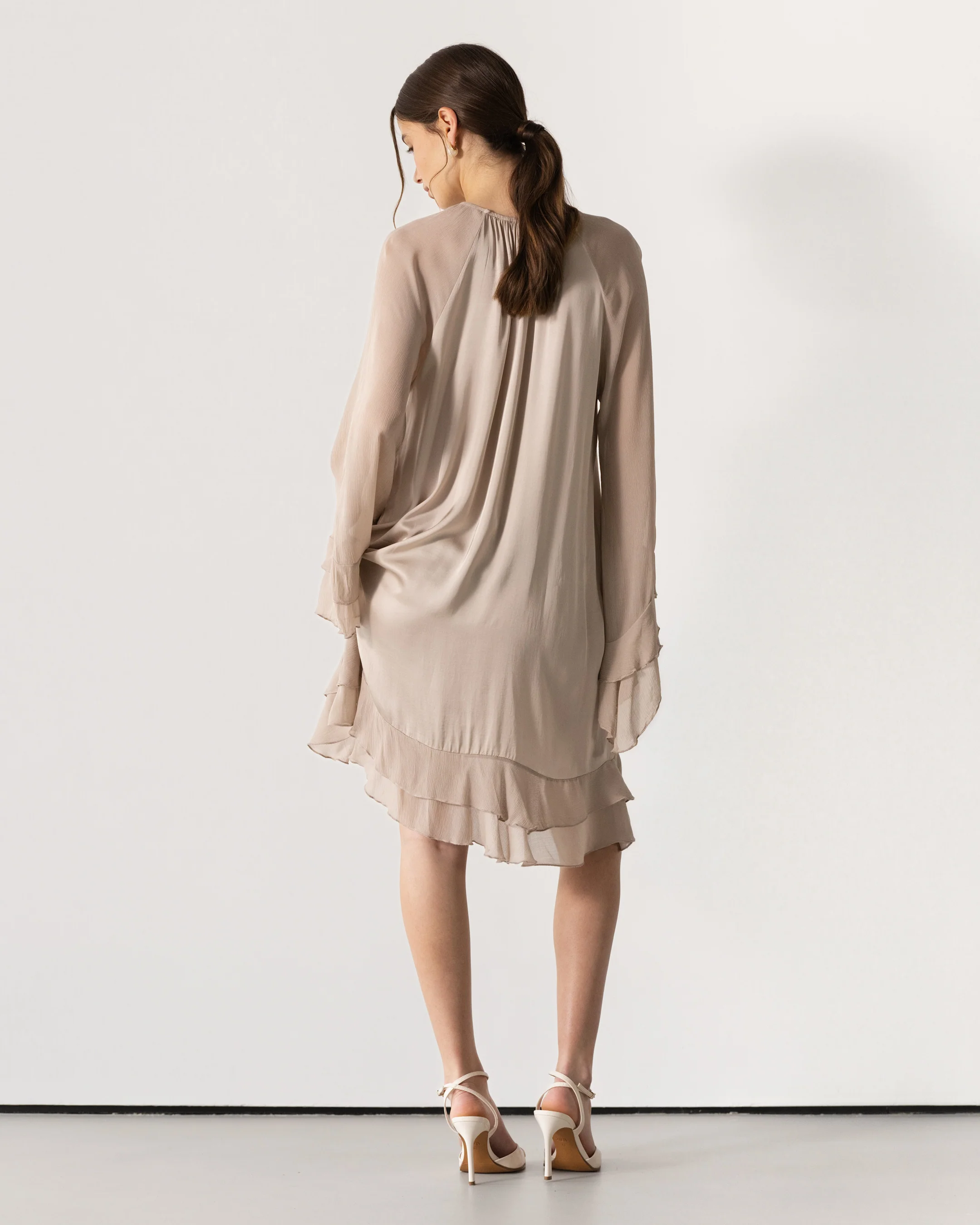 Estelle Ruffle Midi Dress | Dusty Pink - Image 2