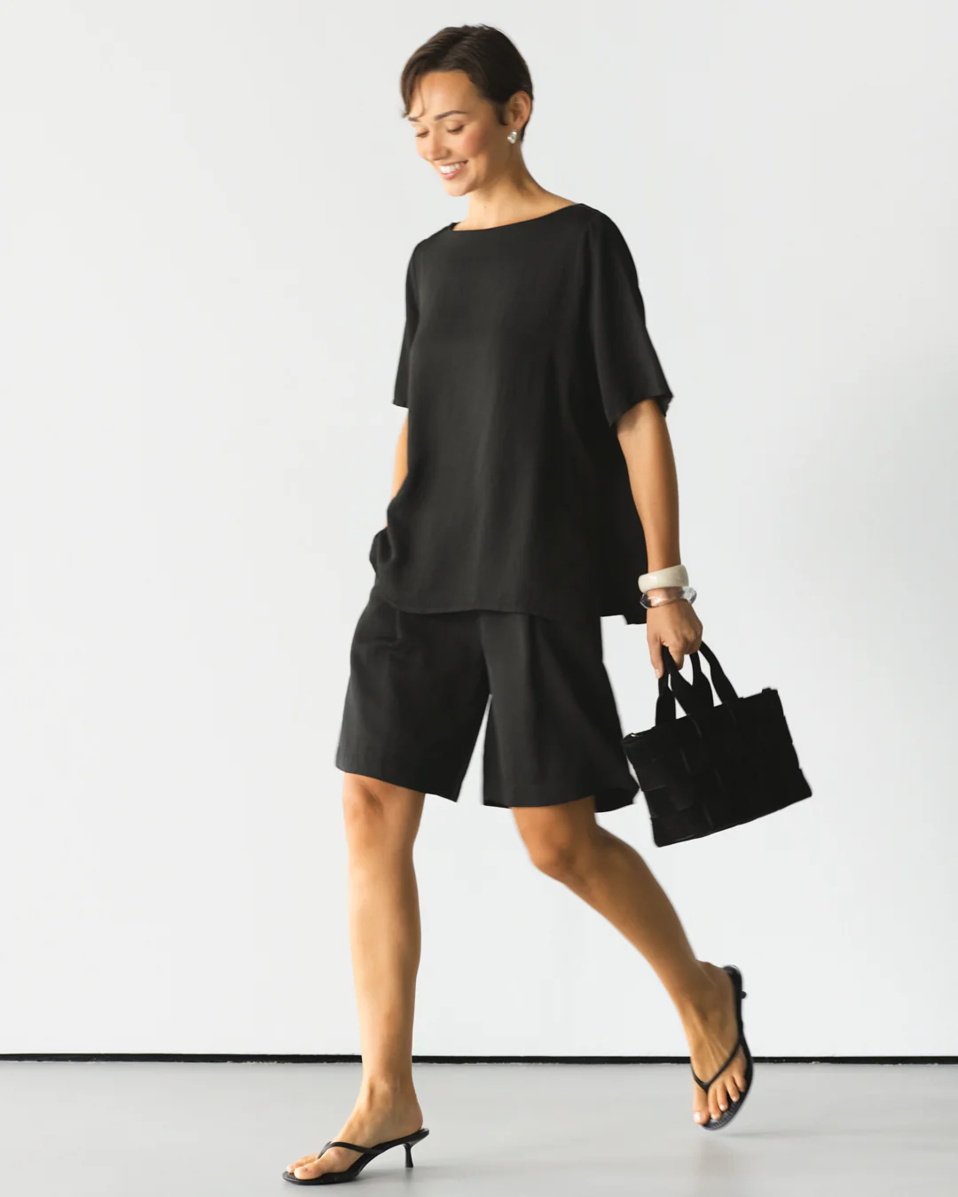 Esther Boxy Tee | Black - Image 10