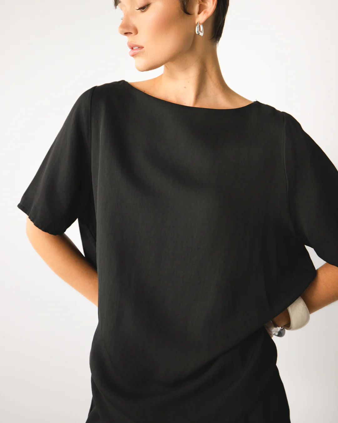 Esther Boxy Tee | Black - Image 3