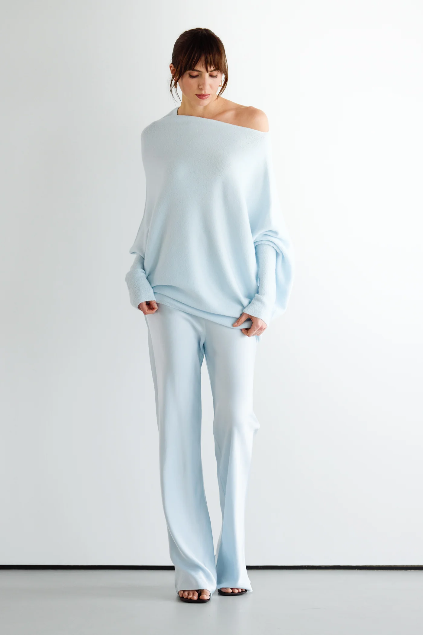 Asymmetric Draped | Glacier | Seamless Knit - Image 4