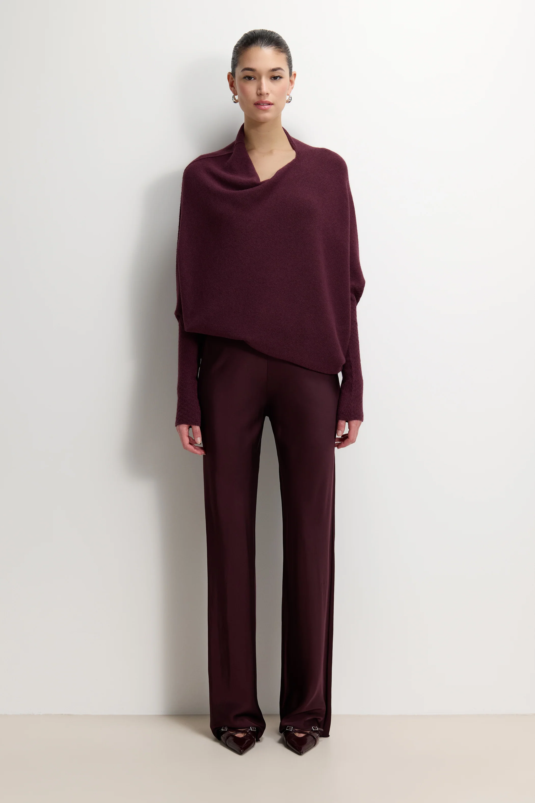 Asymmetric Draped | Amethyst Plum | Seamless Knit - Image 2