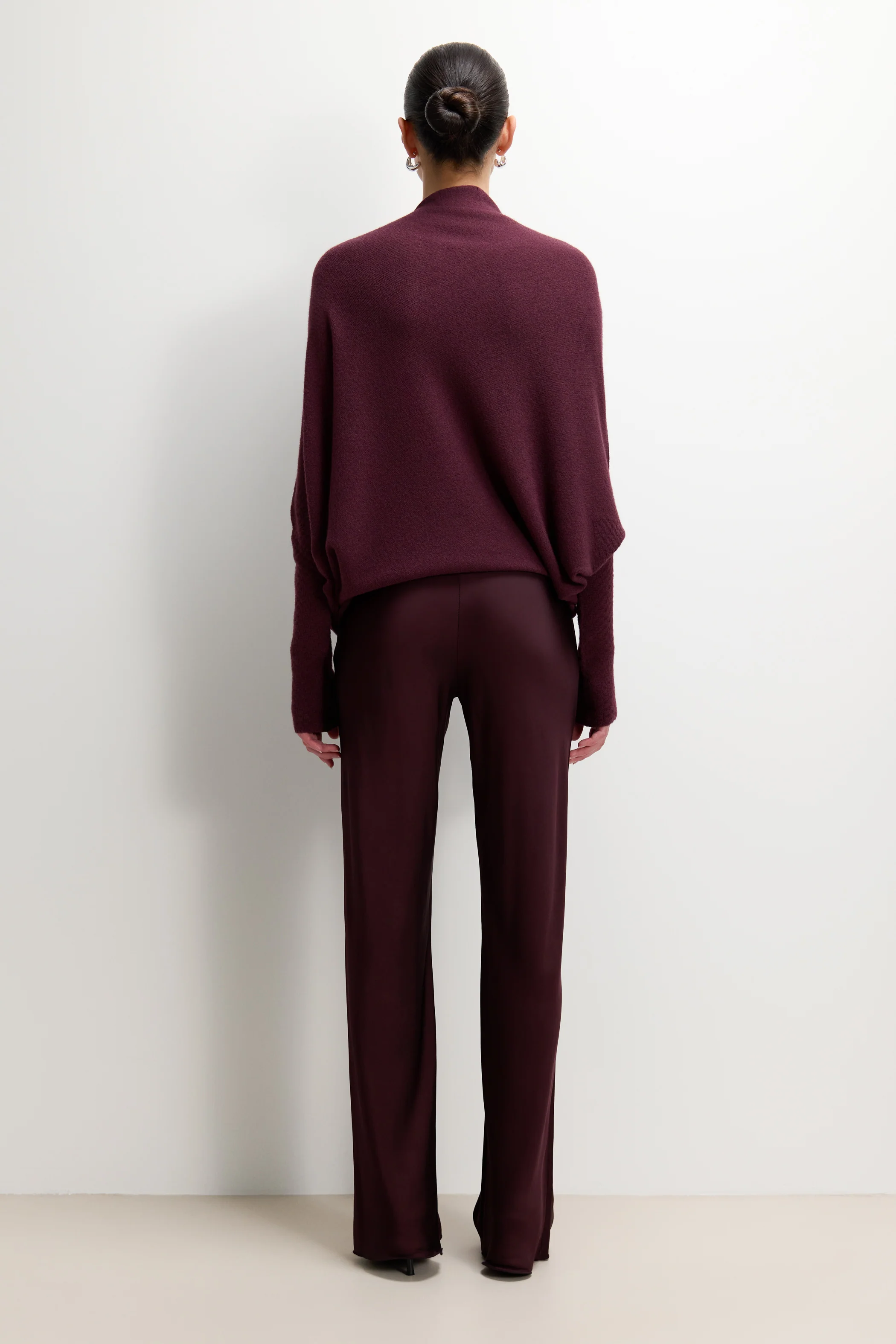 Asymmetric Draped | Amethyst Plum | Seamless Knit - Image 3