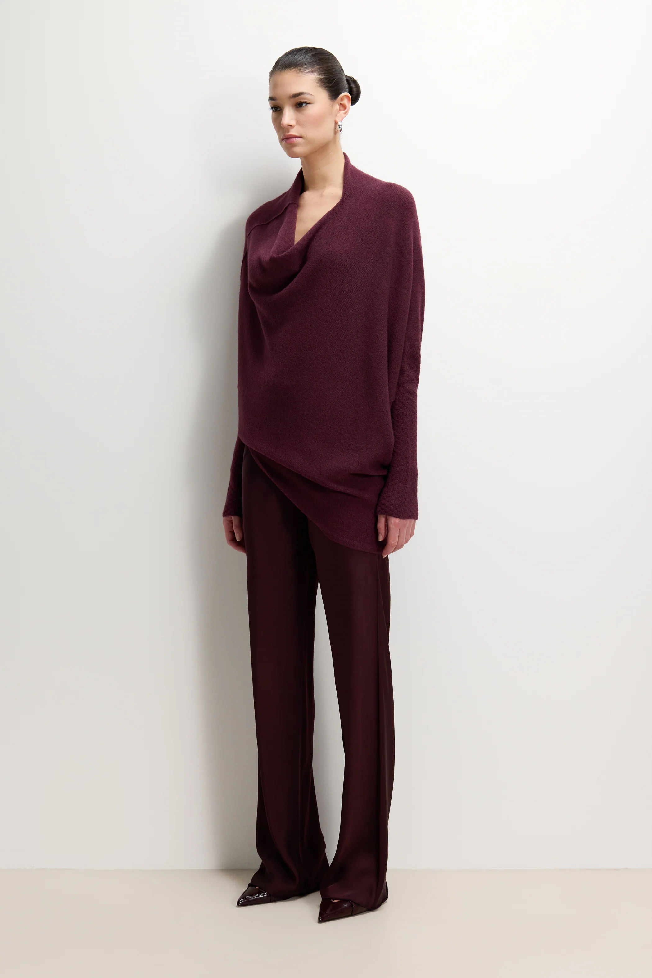 Asymmetric Draped | Amethyst Plum | Seamless Knit - Image 4
