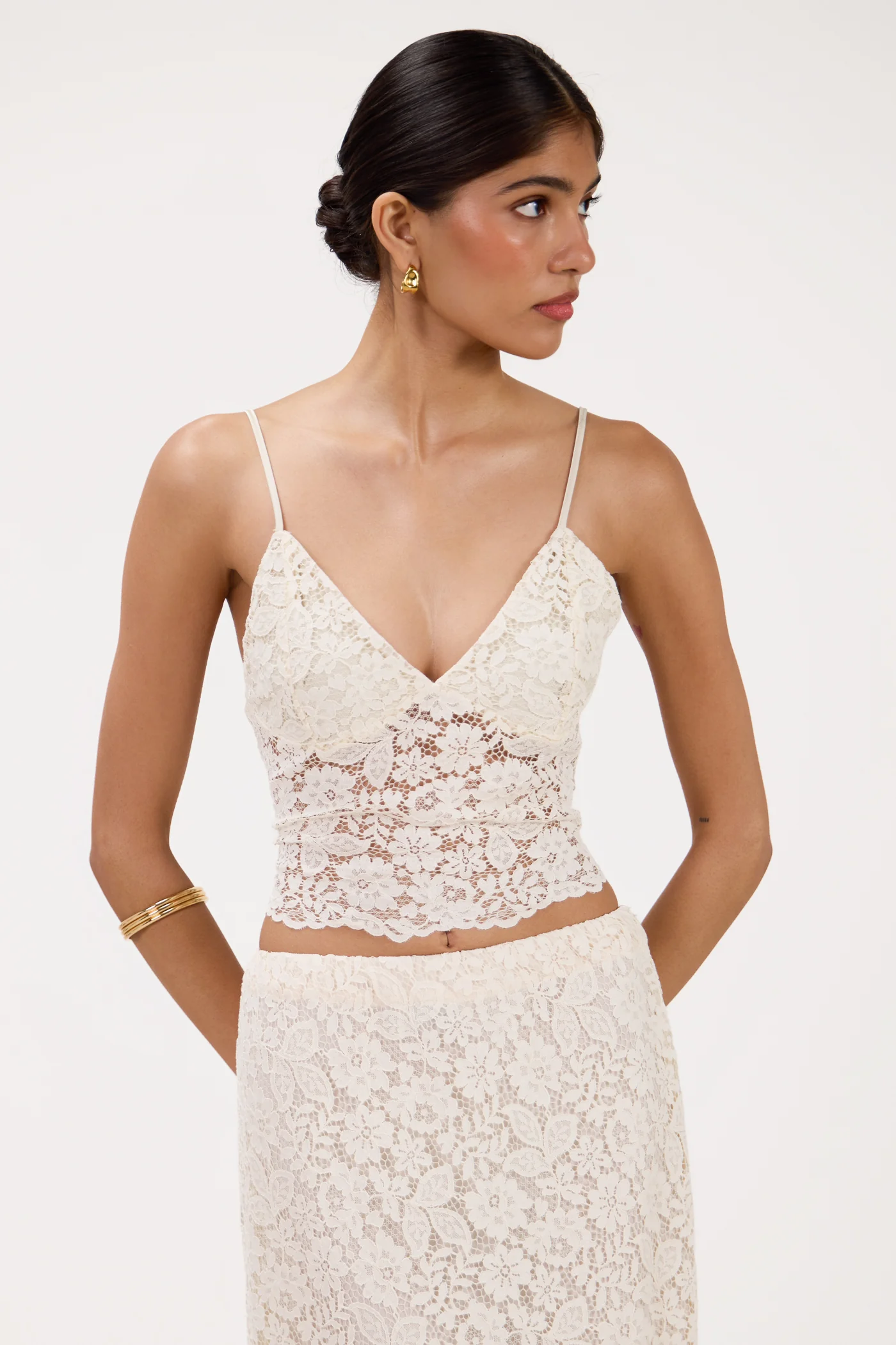 Inaya Lace Bra Top | Cream - Image 3
