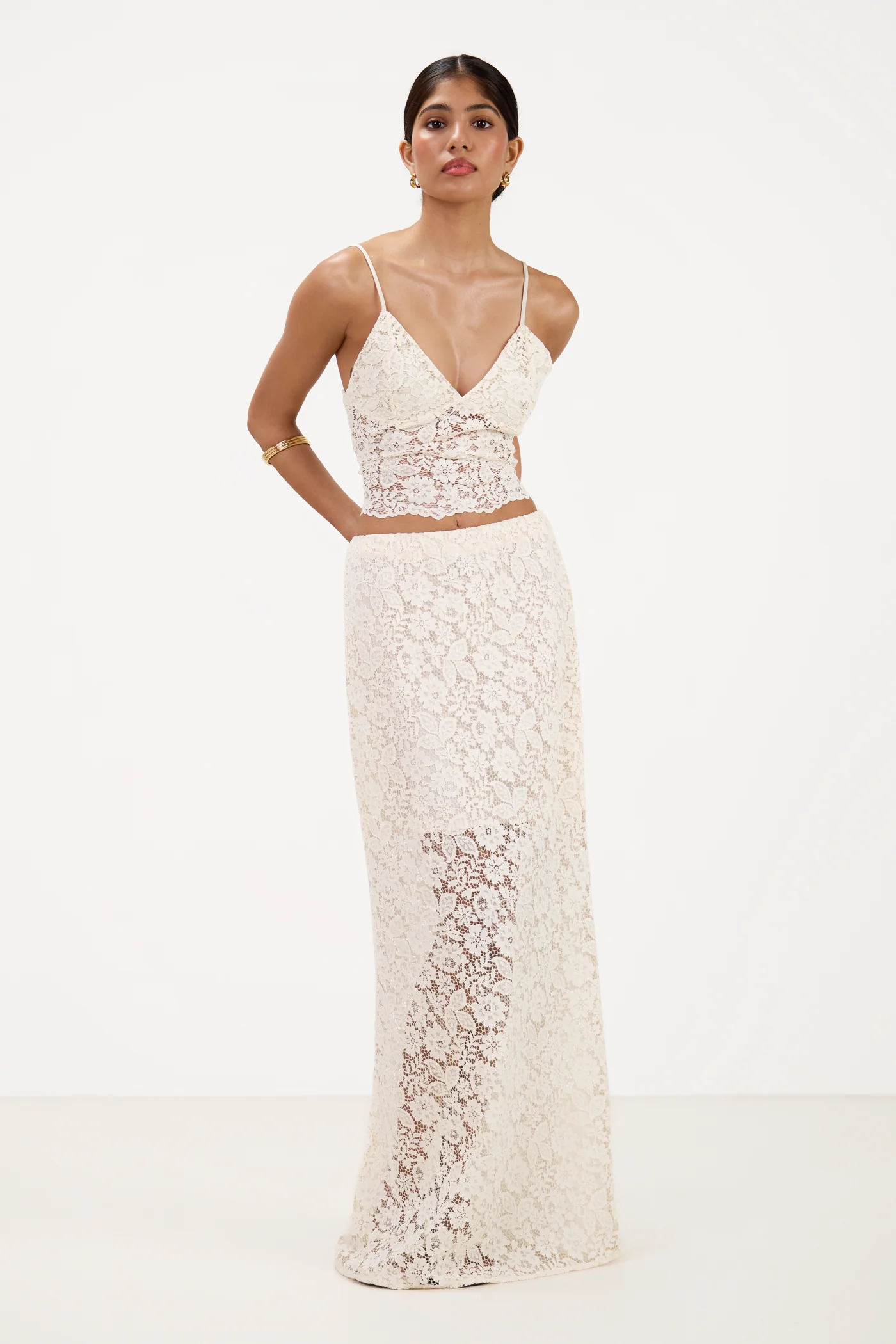 Inaya Lace Bra Top | Cream - Image 4