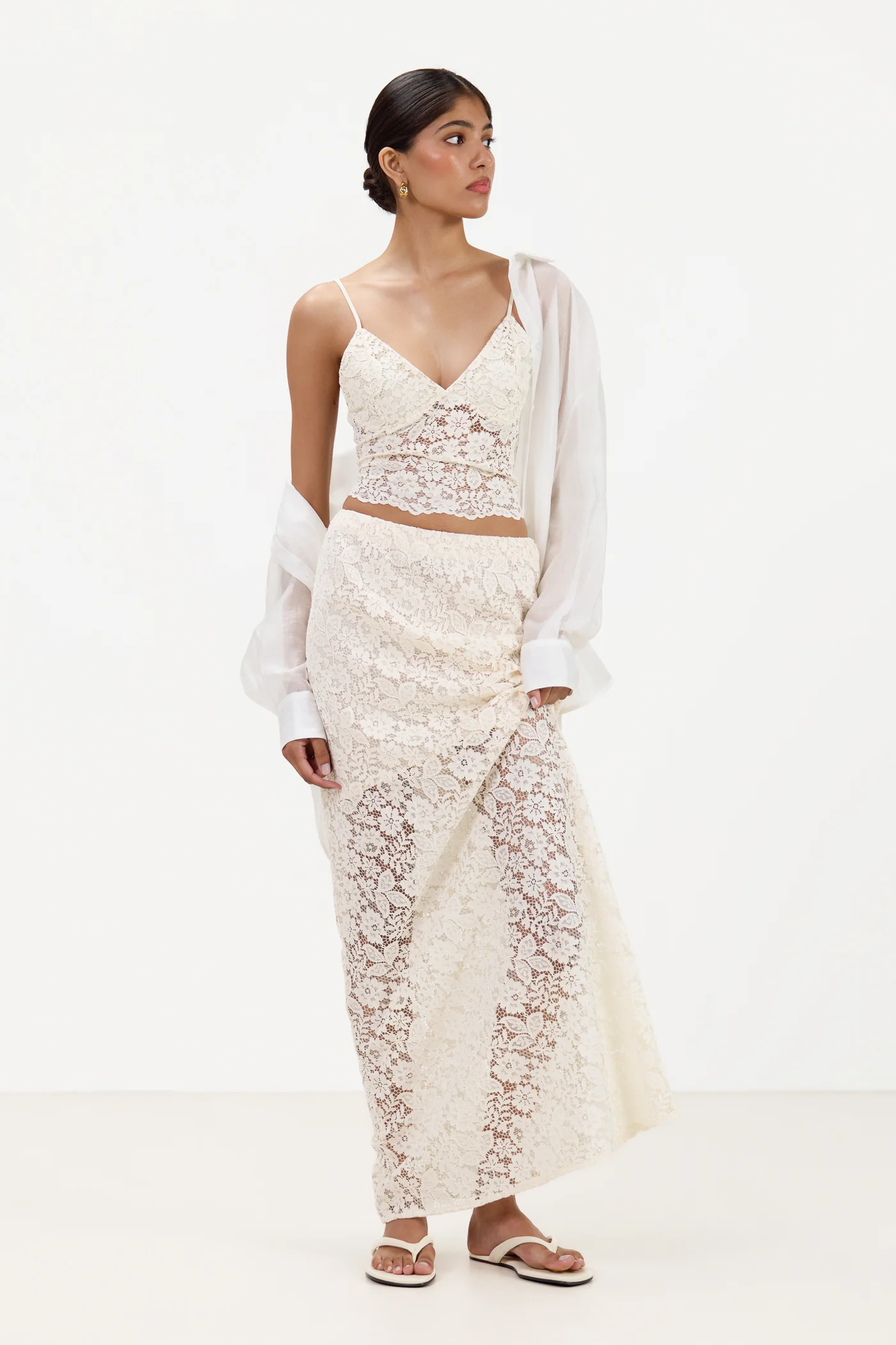 Inaya Lace Bra Top | Cream - Image 6