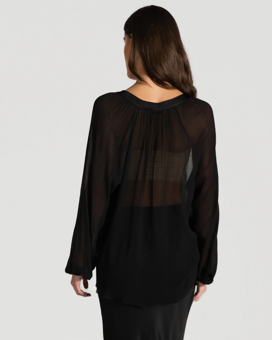Jade Sheer Top | Black - Image 2