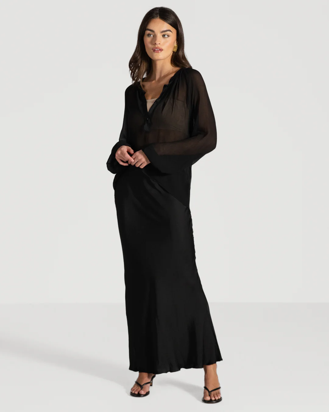 Jade Sheer Top | Black - Image 5
