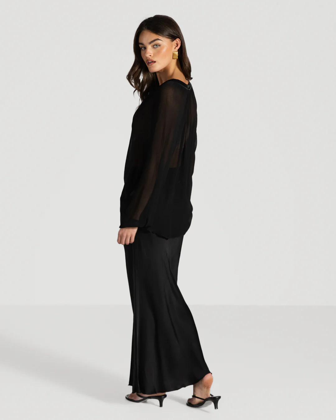 Jade Sheer Top | Black - Image 6
