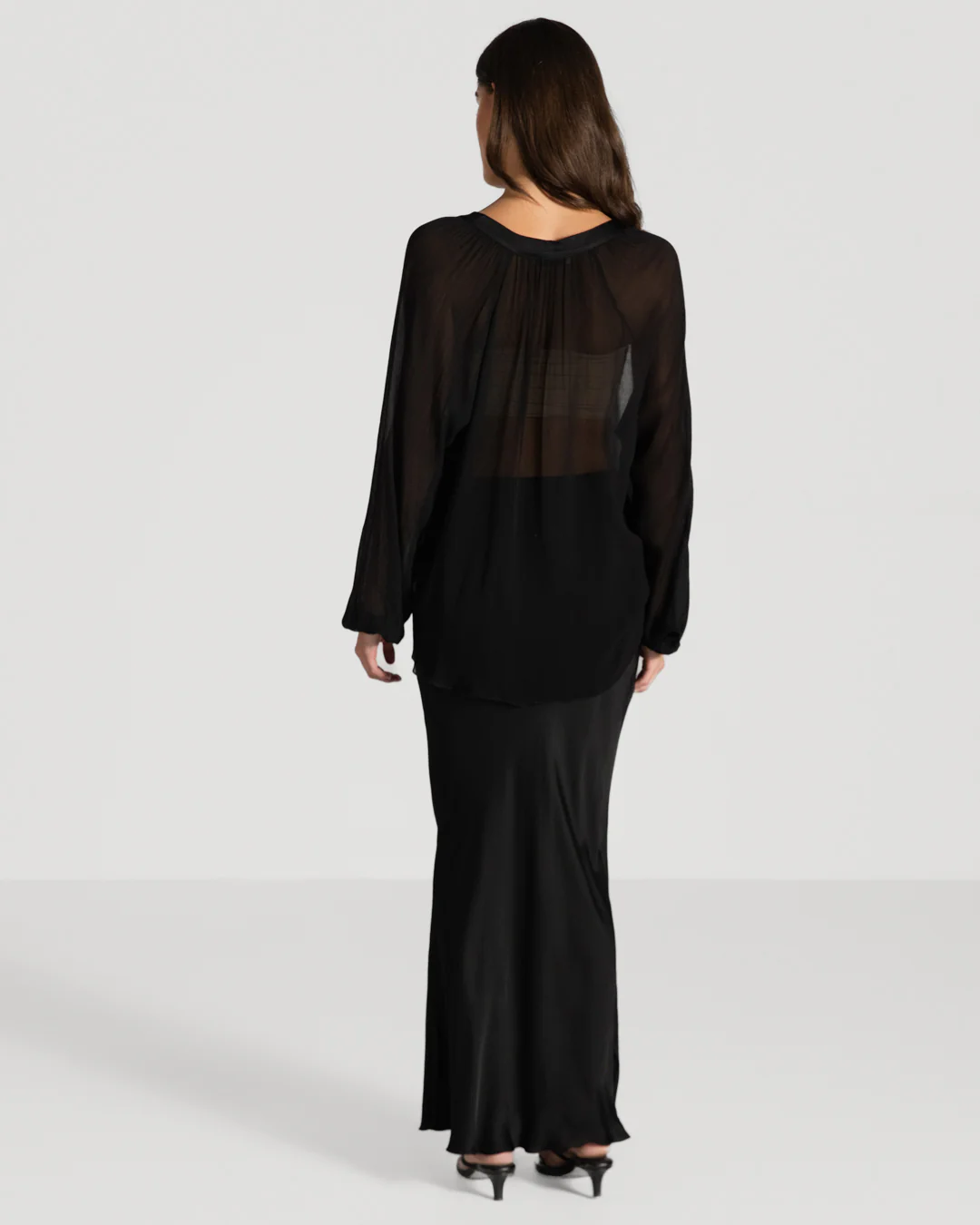 Jade Sheer Top | Black - Image 7