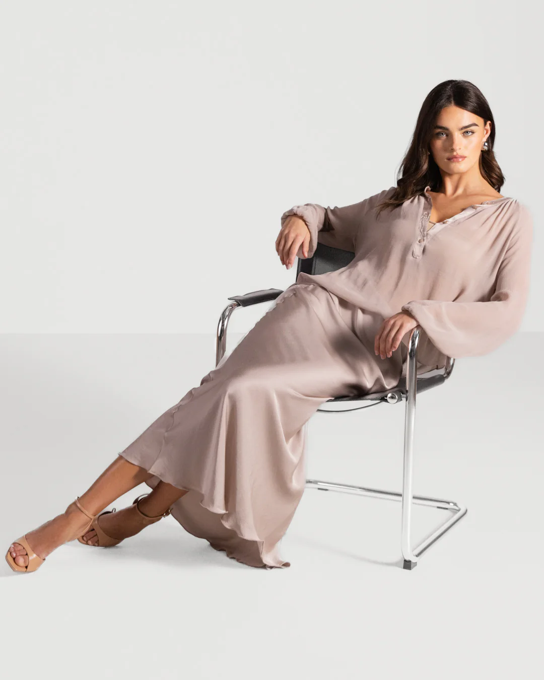 Jade Sheer Top | Dusty Pink - Image 3