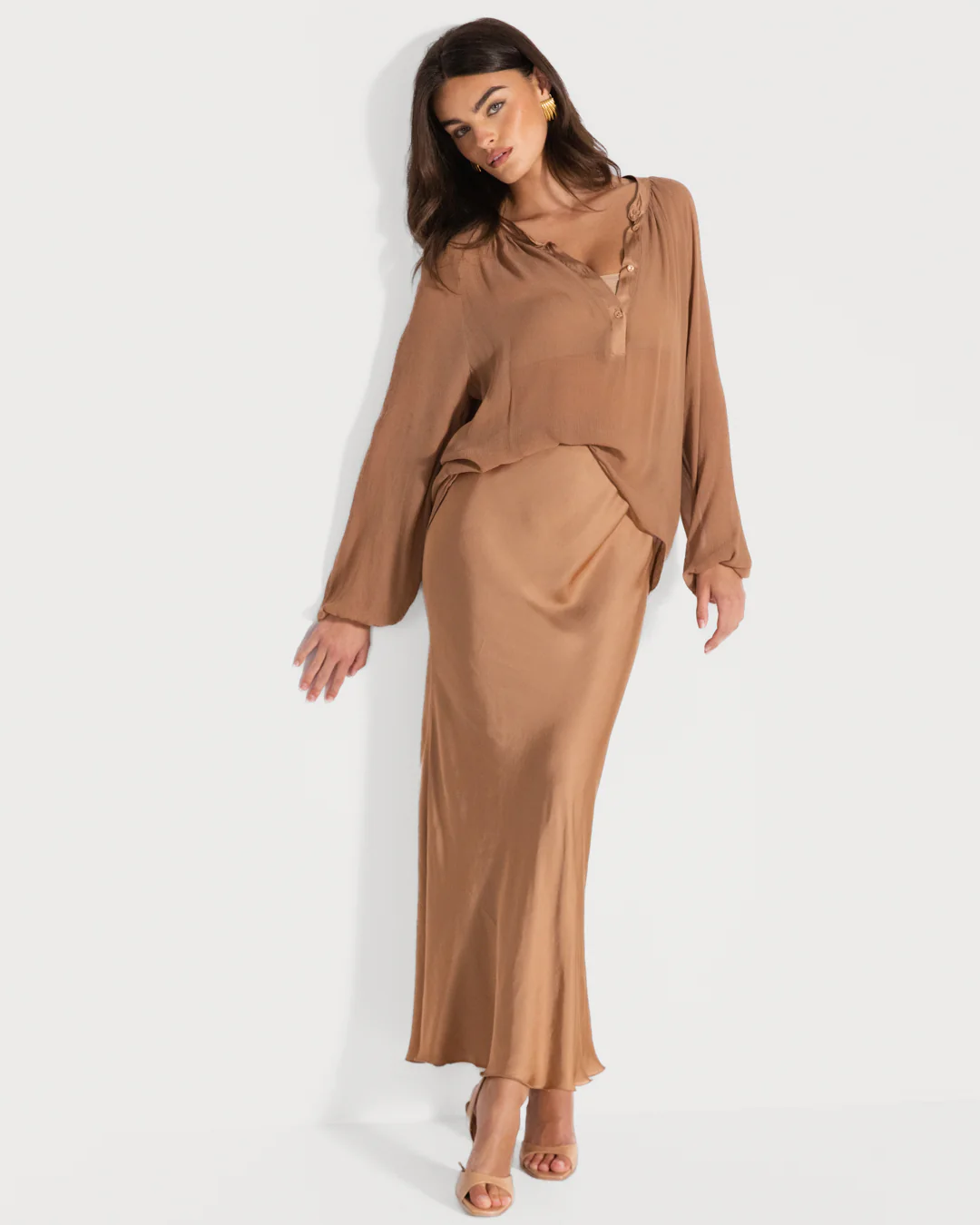Jade Sheer Top | Tan - Image 3