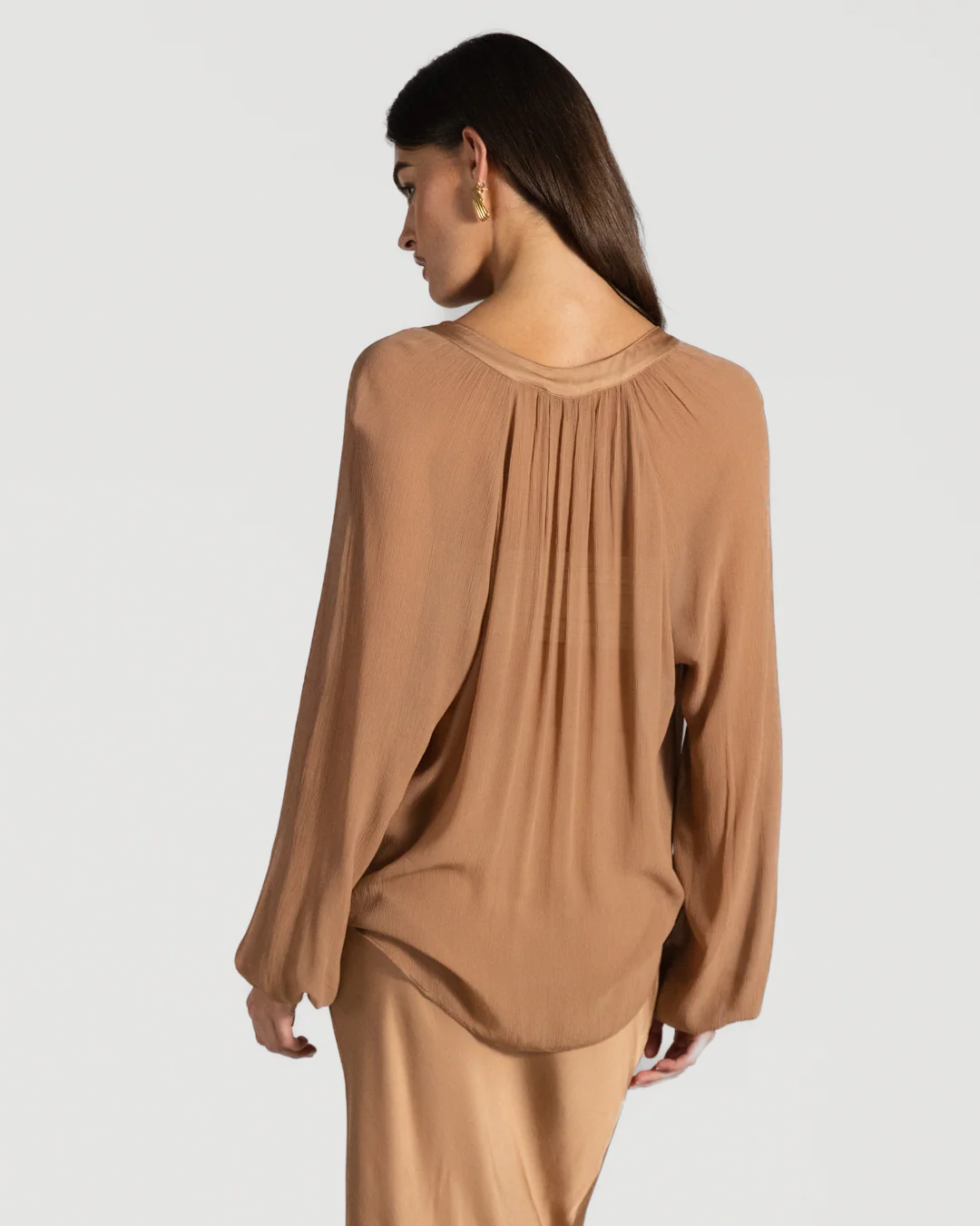 Jade Sheer Top | Tan - Image 4