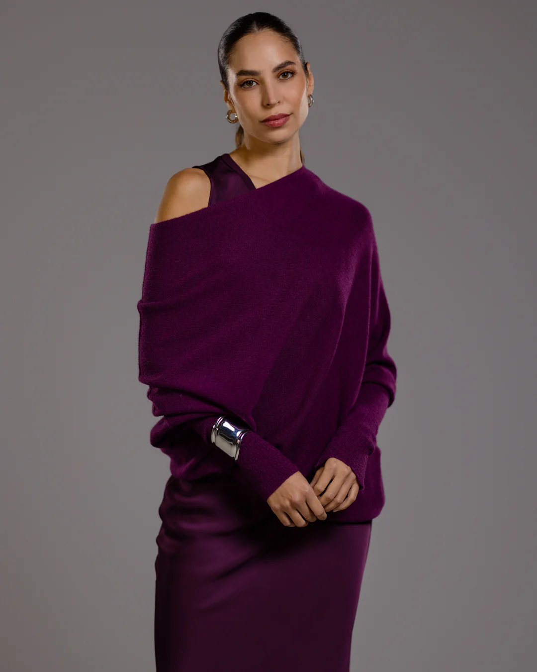 Asymmetric Draped | Violet - Image 5