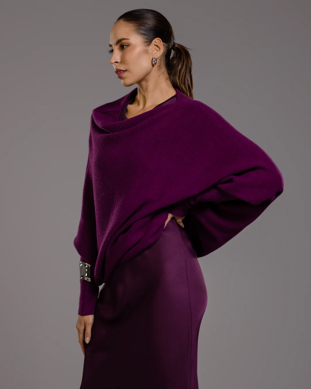 Asymmetric Draped | Violet - Image 7