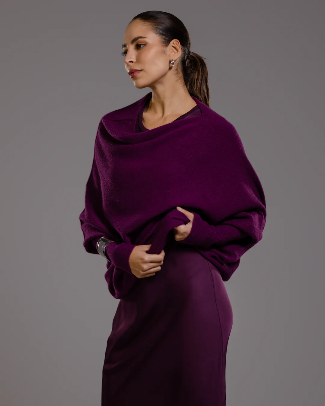 Asymmetric Draped | Violet - Image 8