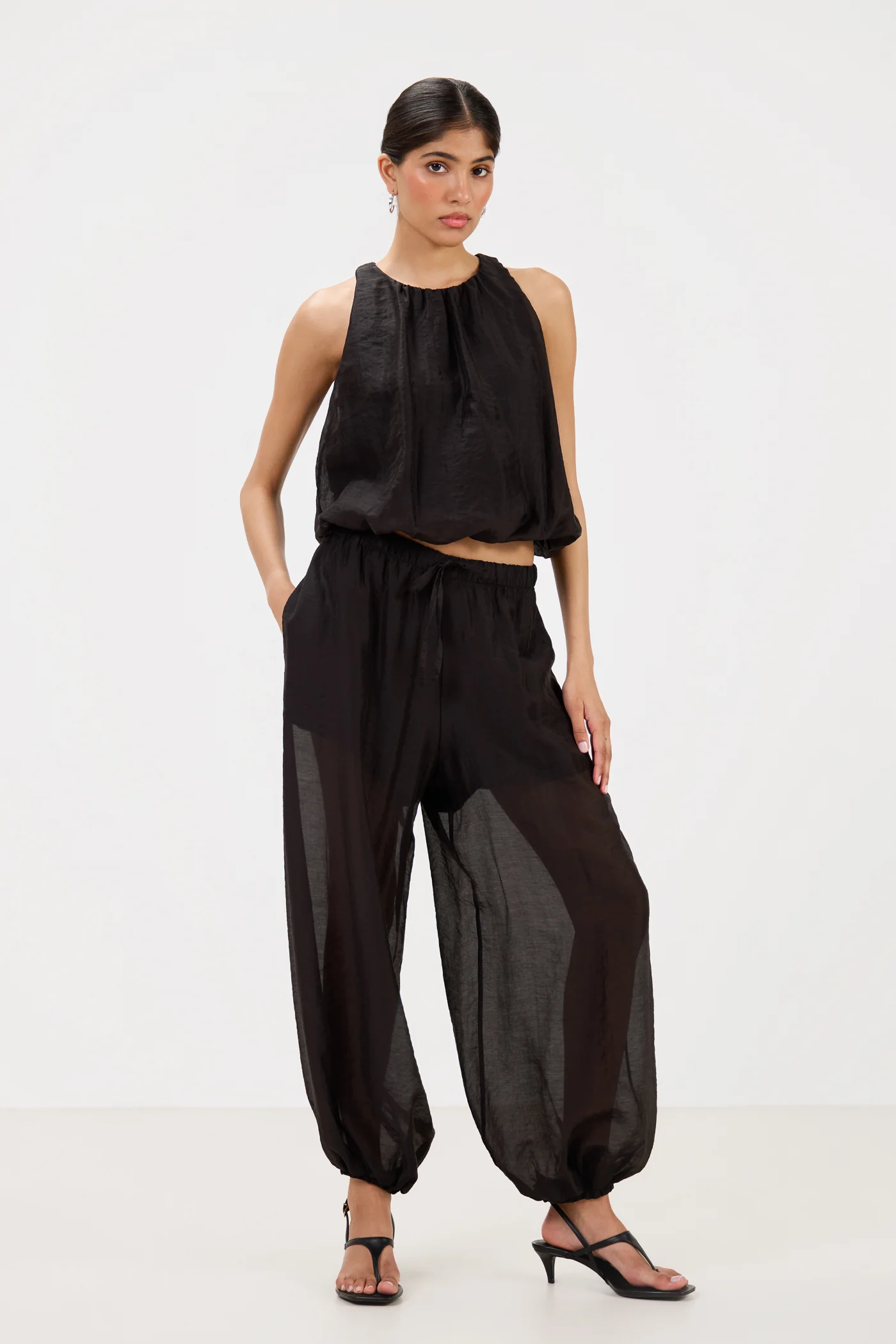 Jemima Balloon Top | Black - Image 5