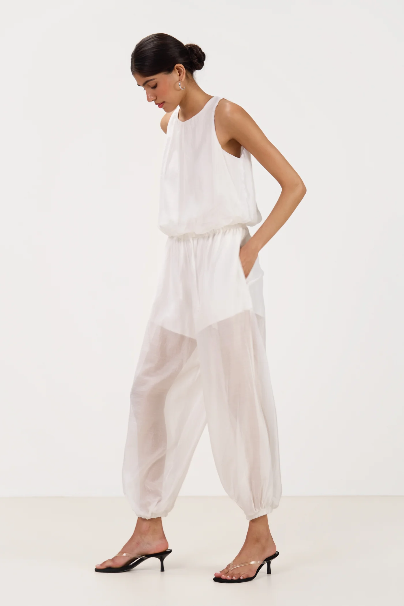 Jemima Balloon Trousers | White