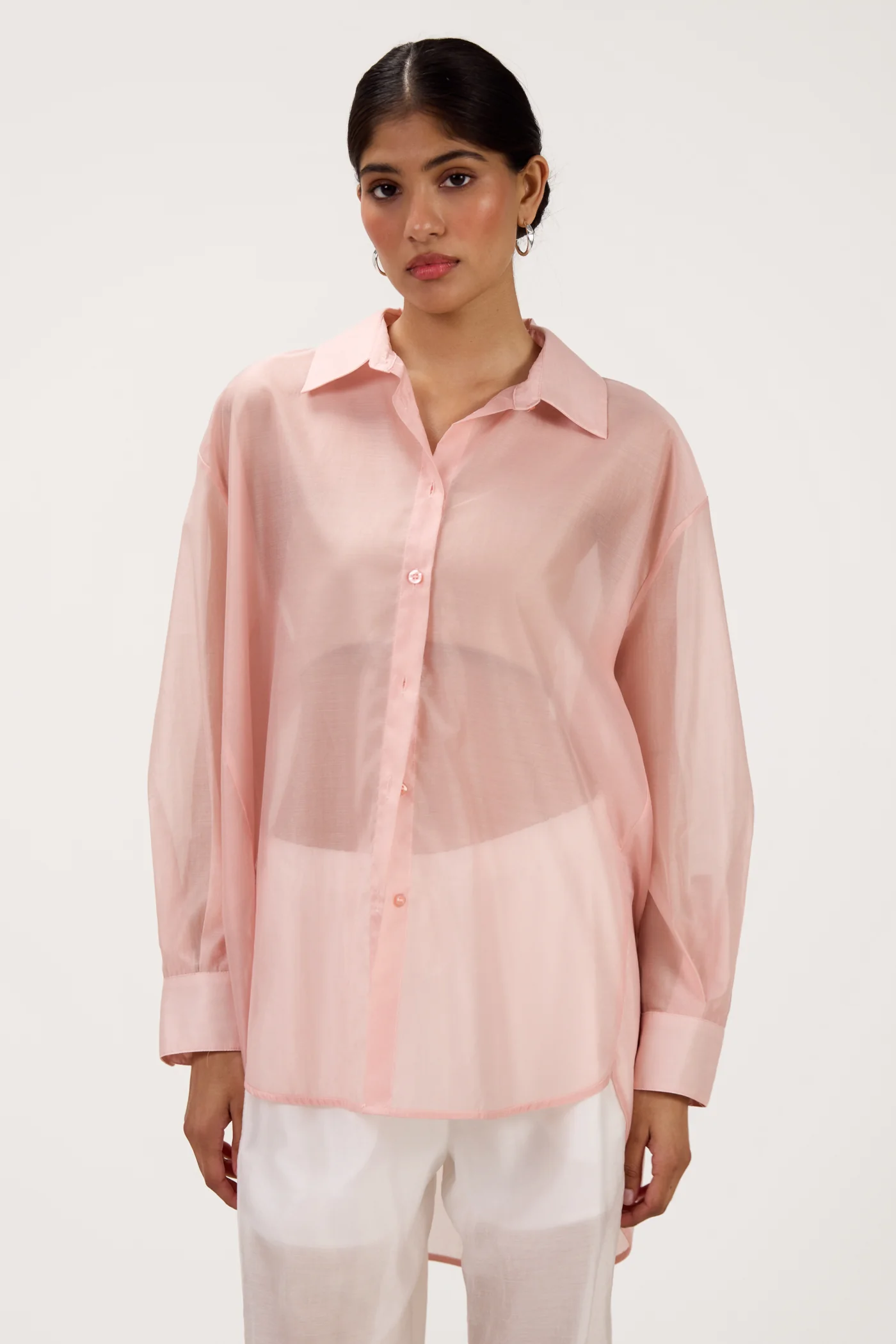 Jemima Oversized Shirt | Pastel Pink