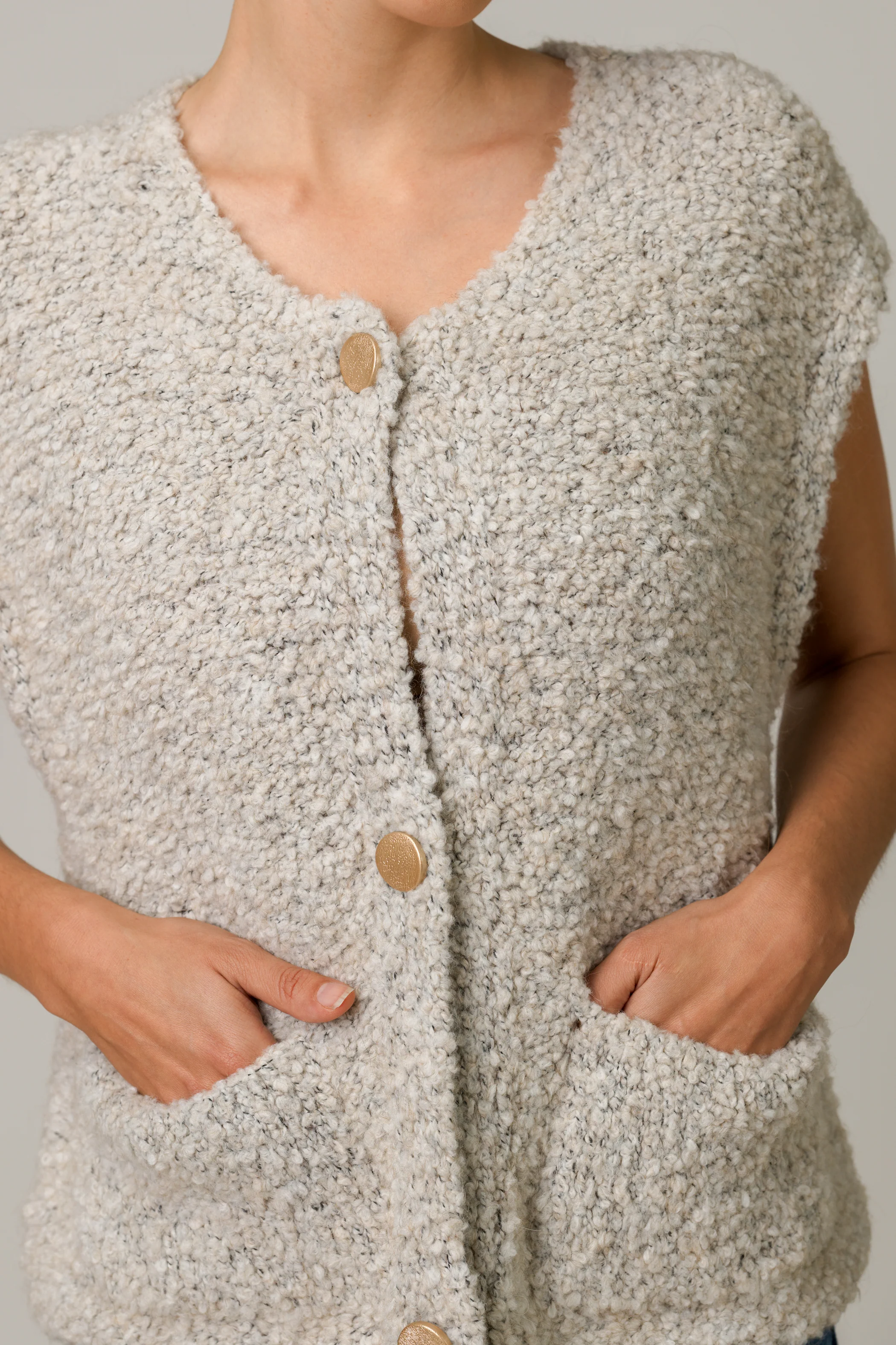 Josie Knitted Gilet | Oatmeal - Image 2