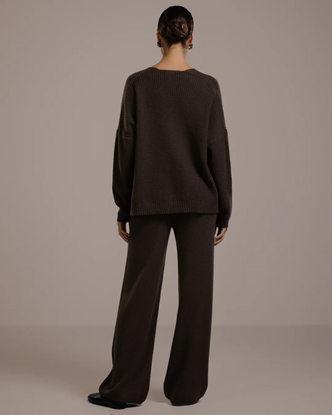 Joyce Open Cardigan | Espresso Brown | Cashmere-Wool Blend - Image 3