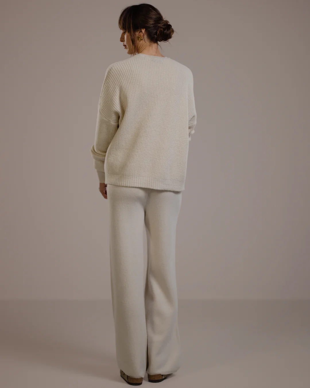Joyce Open Cardigan | Light Beige | Cashmere-Wool Blend - Image 4