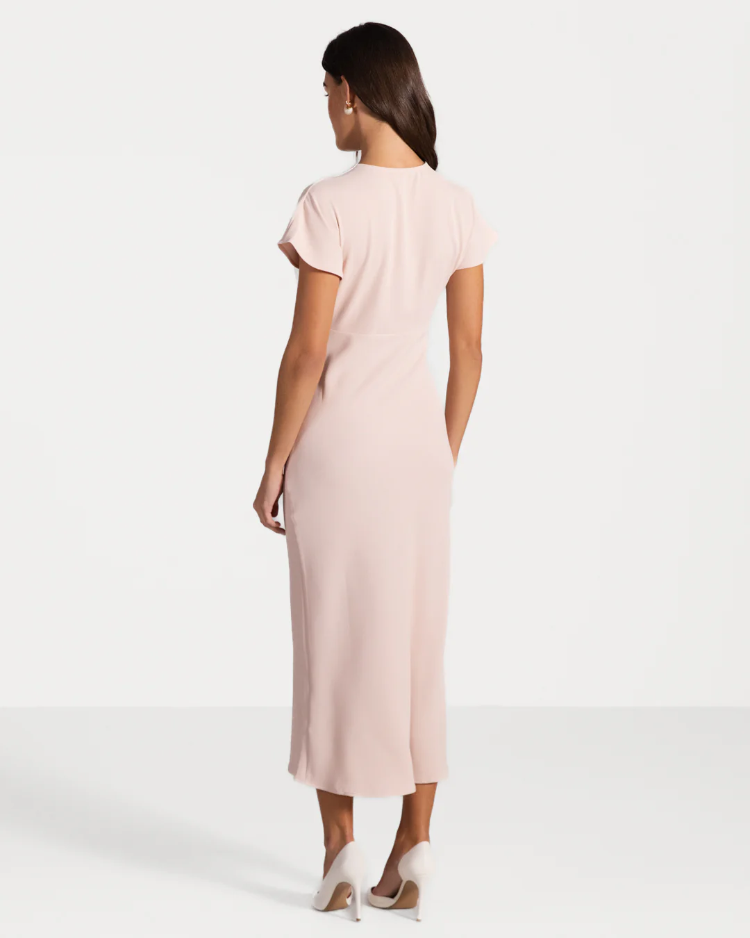Juliette V Neck Dress | Dusty Pink - Image 3