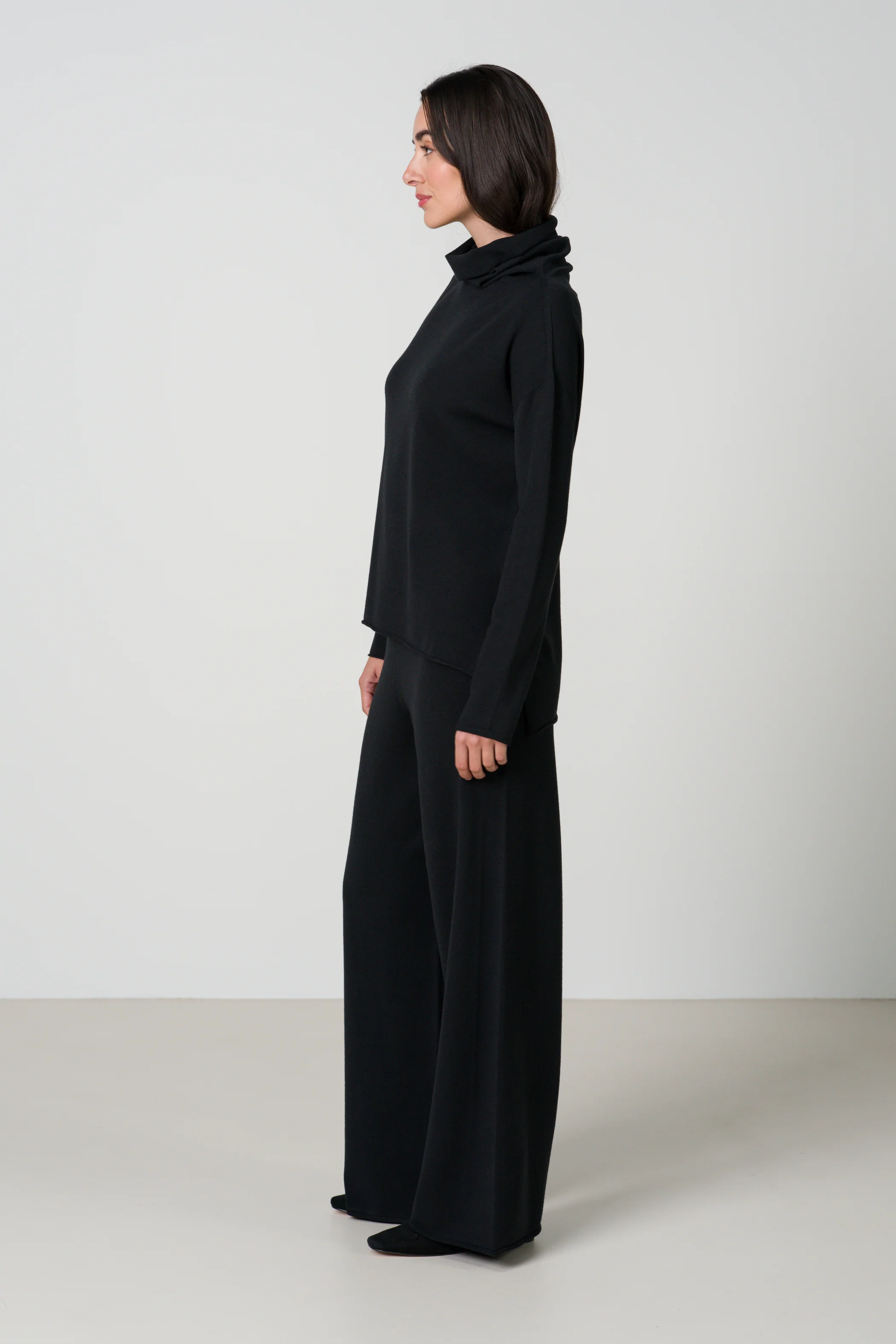 Kaia Roll Neck | Black | Fine Knit - Image 5