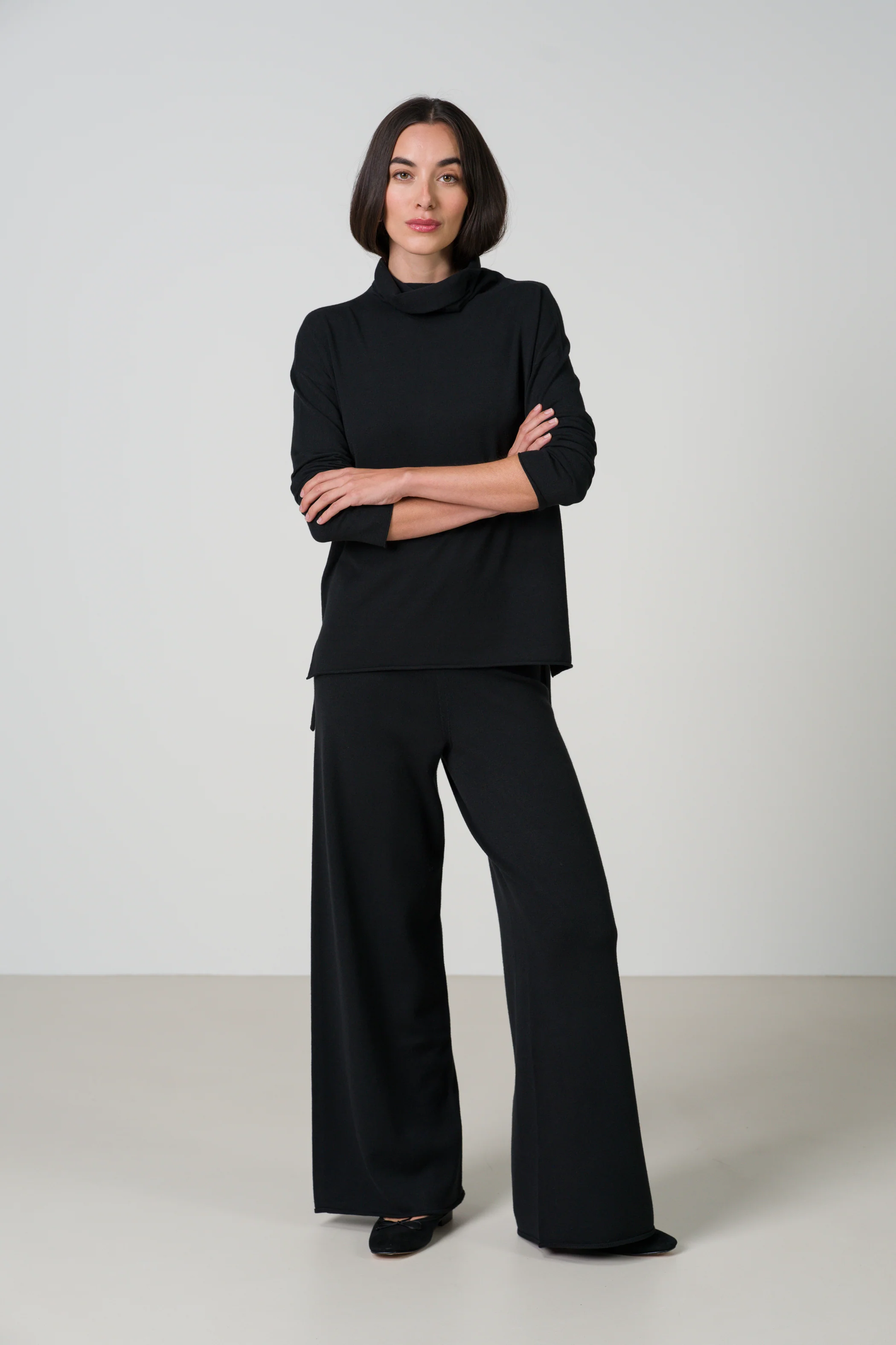 Kaia Roll Neck | Black | Fine Knit - Image 7
