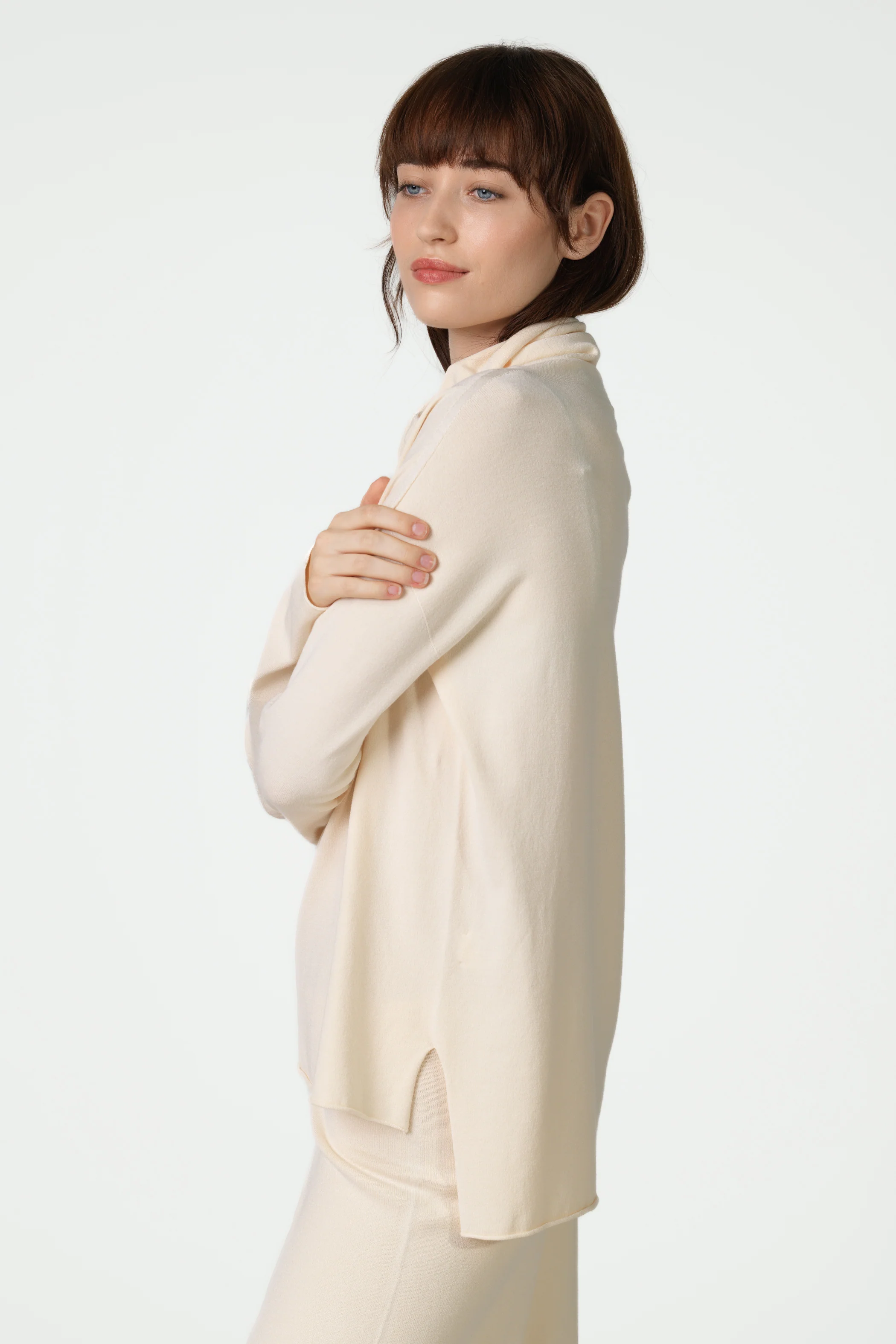 Kaia Roll Neck | Cream | Fine Knit - Image 10
