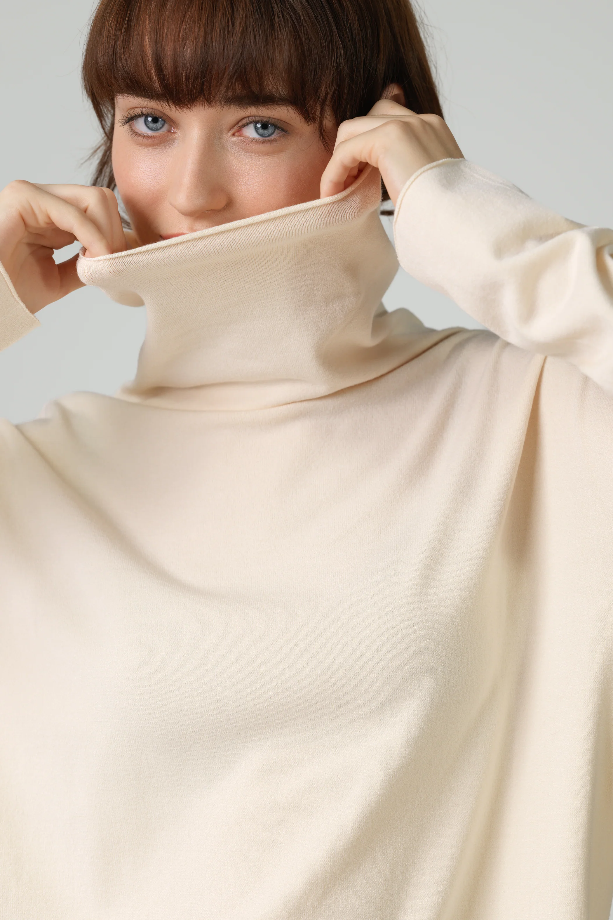 Kaia Roll Neck | Cream | Fine Knit - Image 3