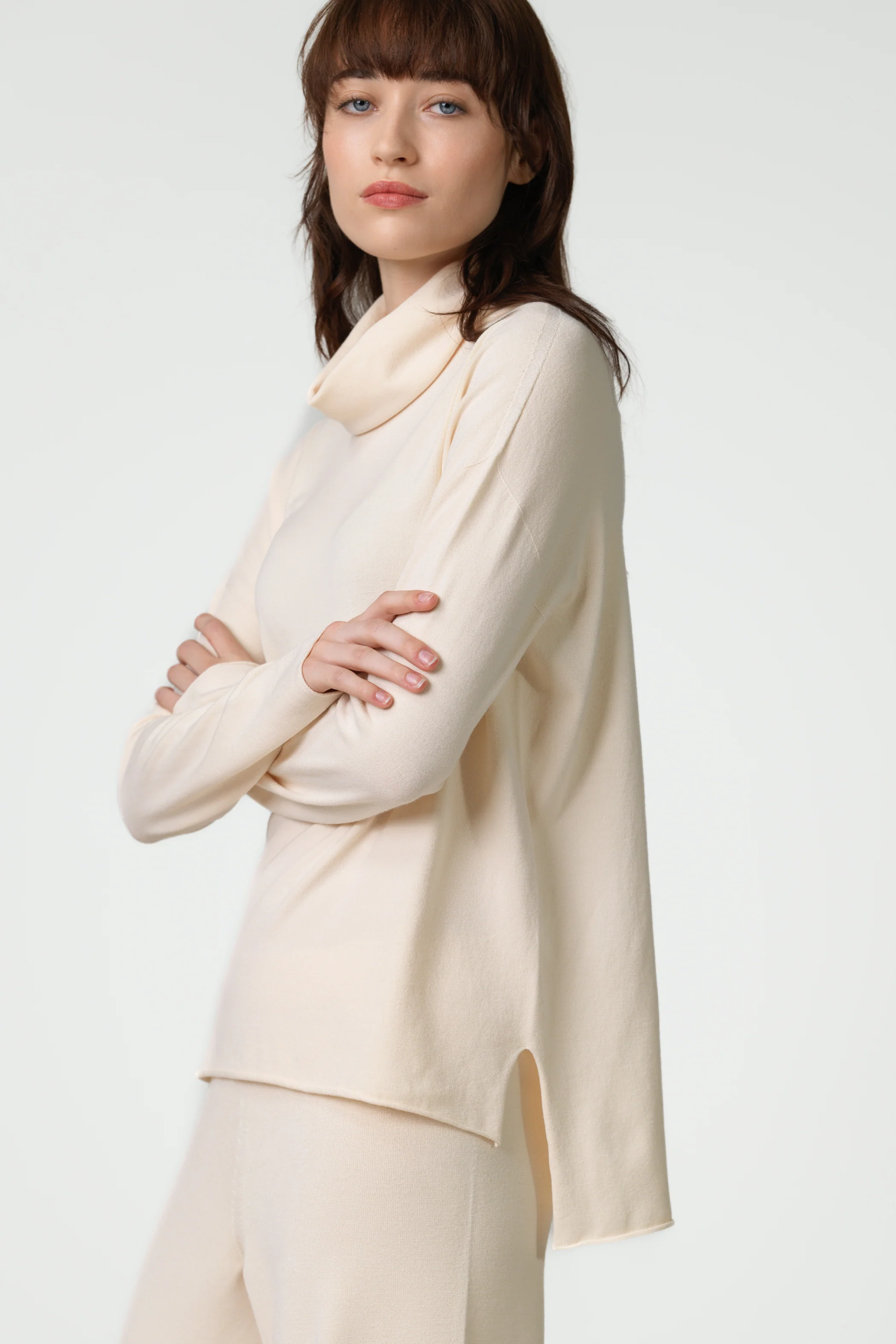 Kaia Roll Neck | Cream | Fine Knit - Image 4