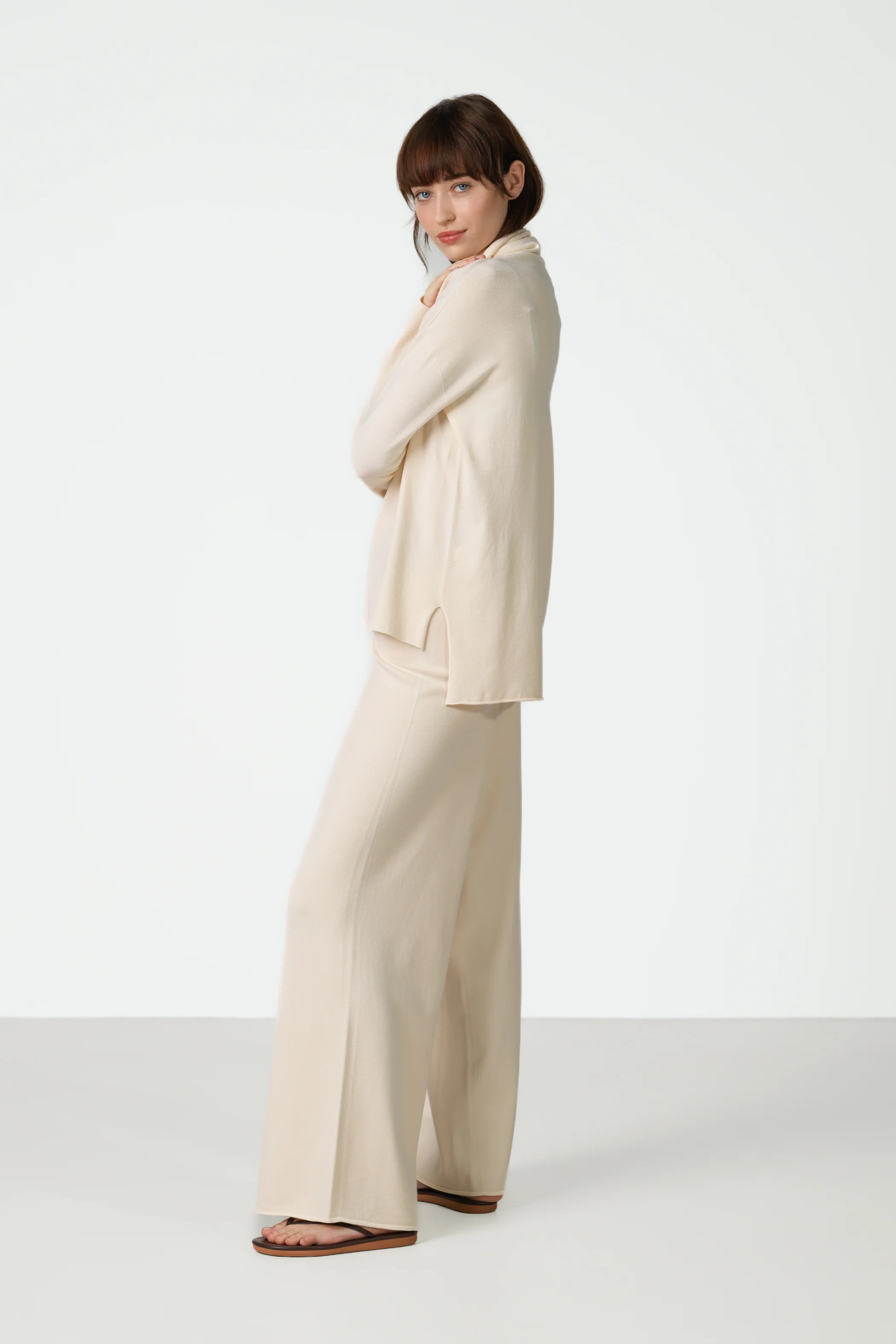 Kaia Roll Neck | Cream | Fine Knit - Image 8