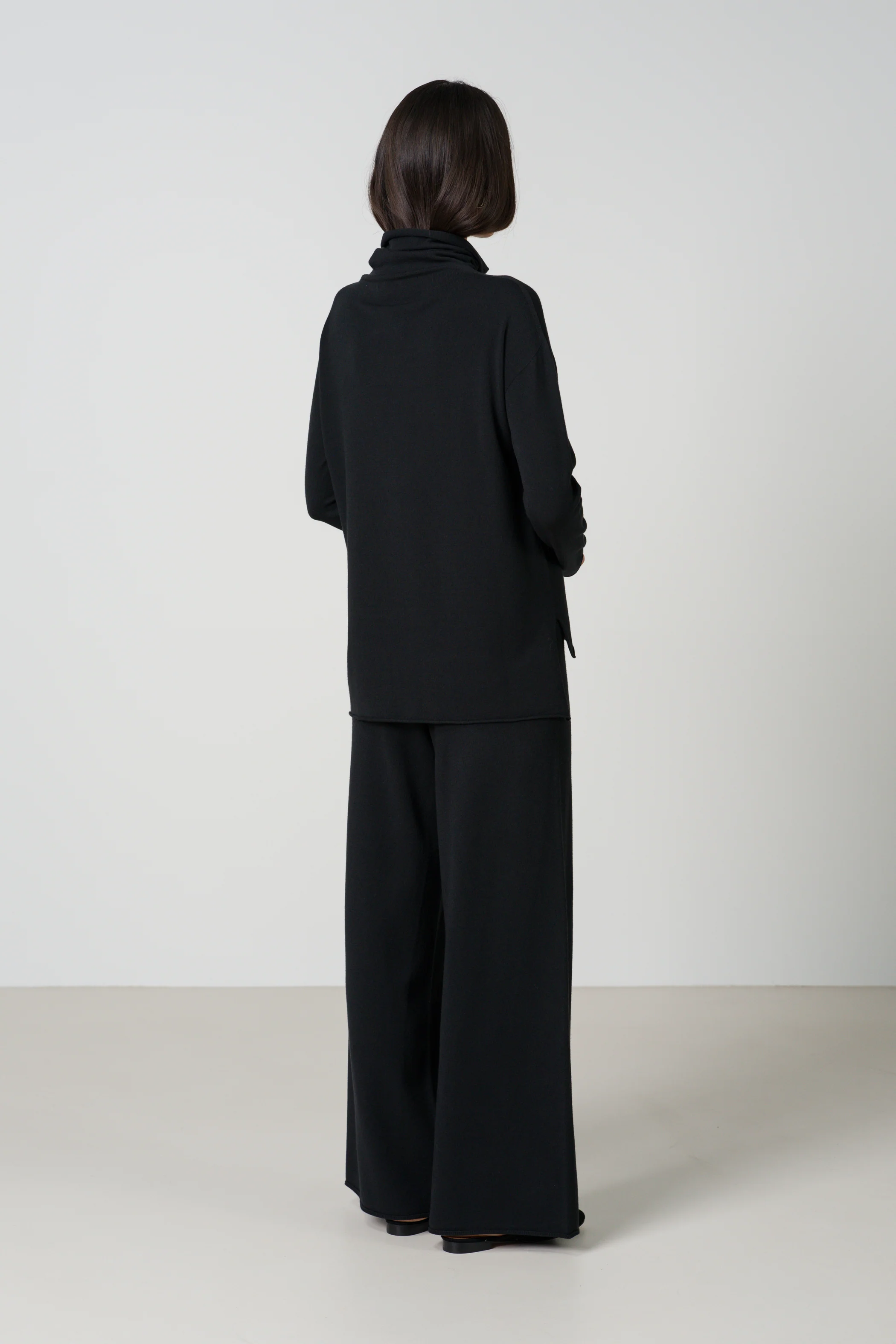 Kaia Roll Neck | Black | Fine Knit - Image 3